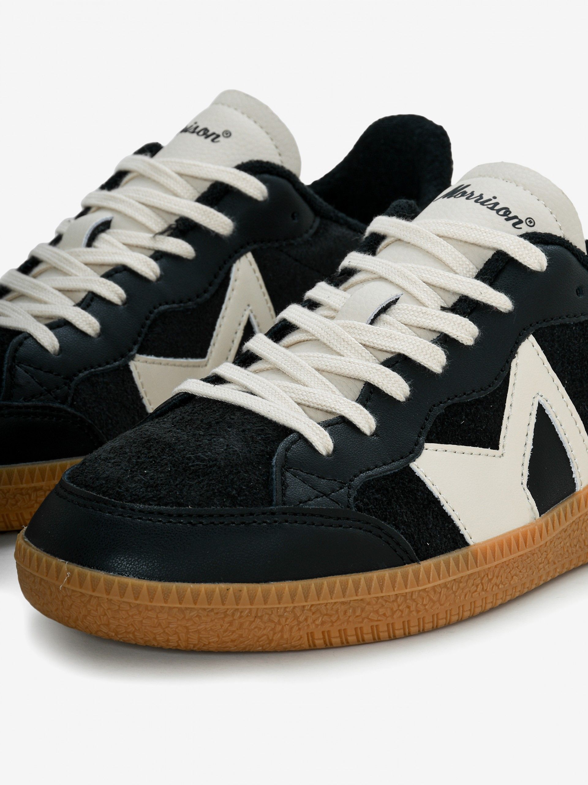 Morrison Moma Caviar Black and Beige Sneakers For Men