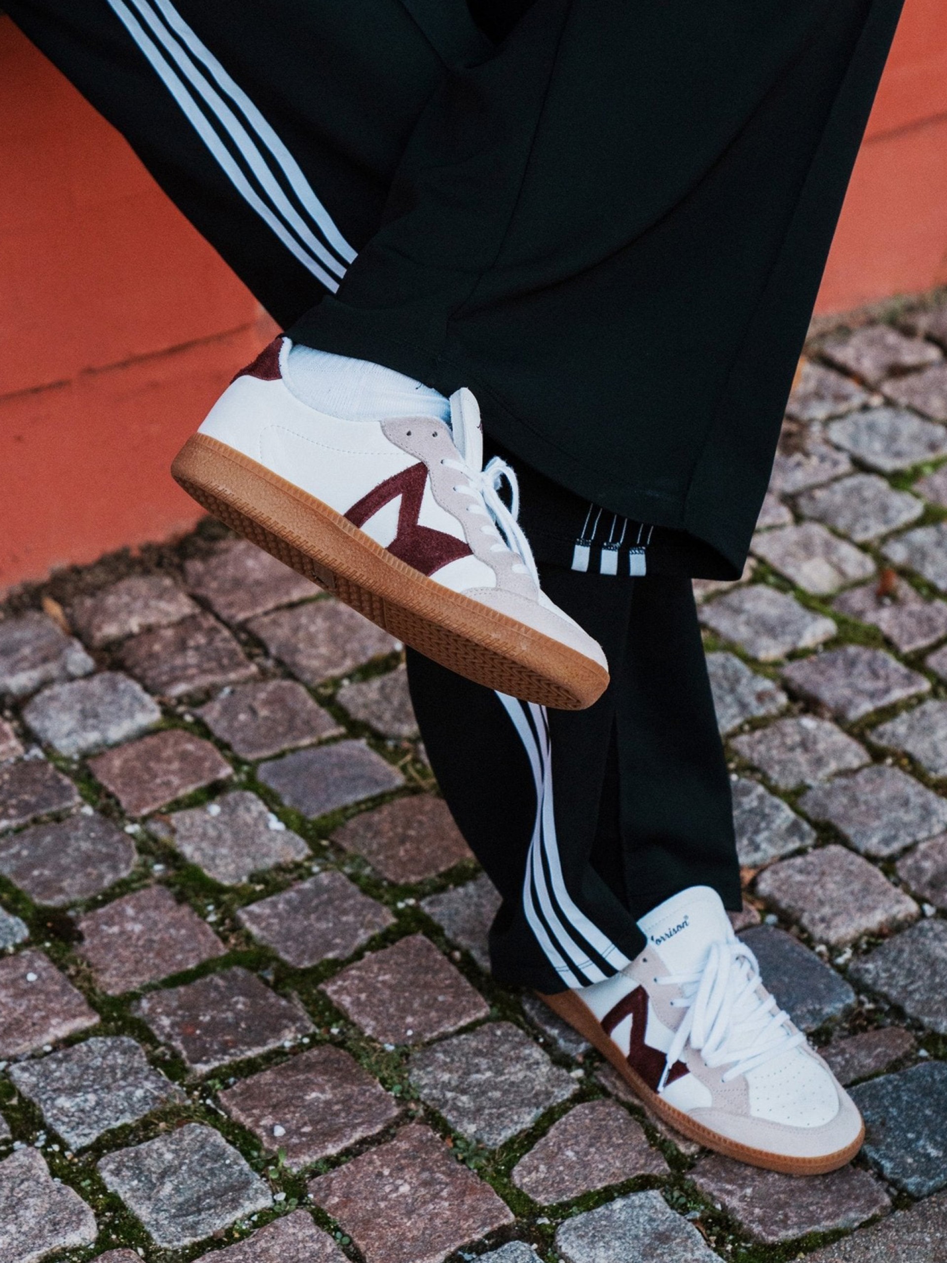 Morrison Moma Cabernet White and Burgundy Sneakers For Men