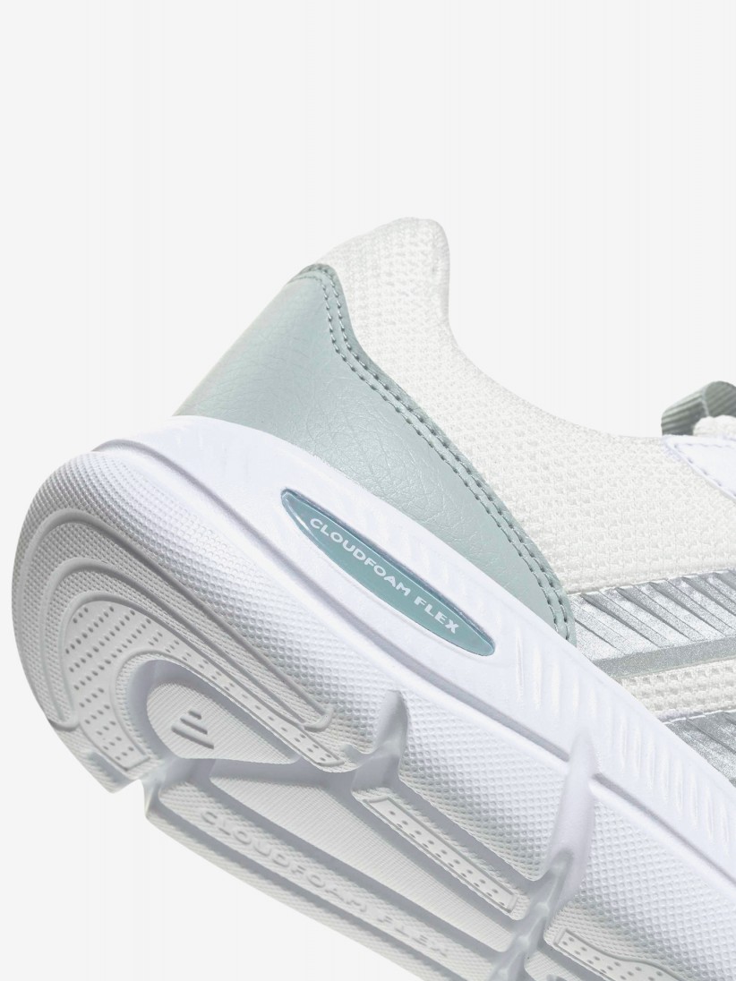 Adidas Cloudfoam Flex Laces W White and Green Walking Trainers