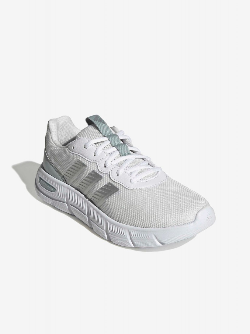 Adidas Cloudfoam Flex Laces W White and Green Walking Trainers