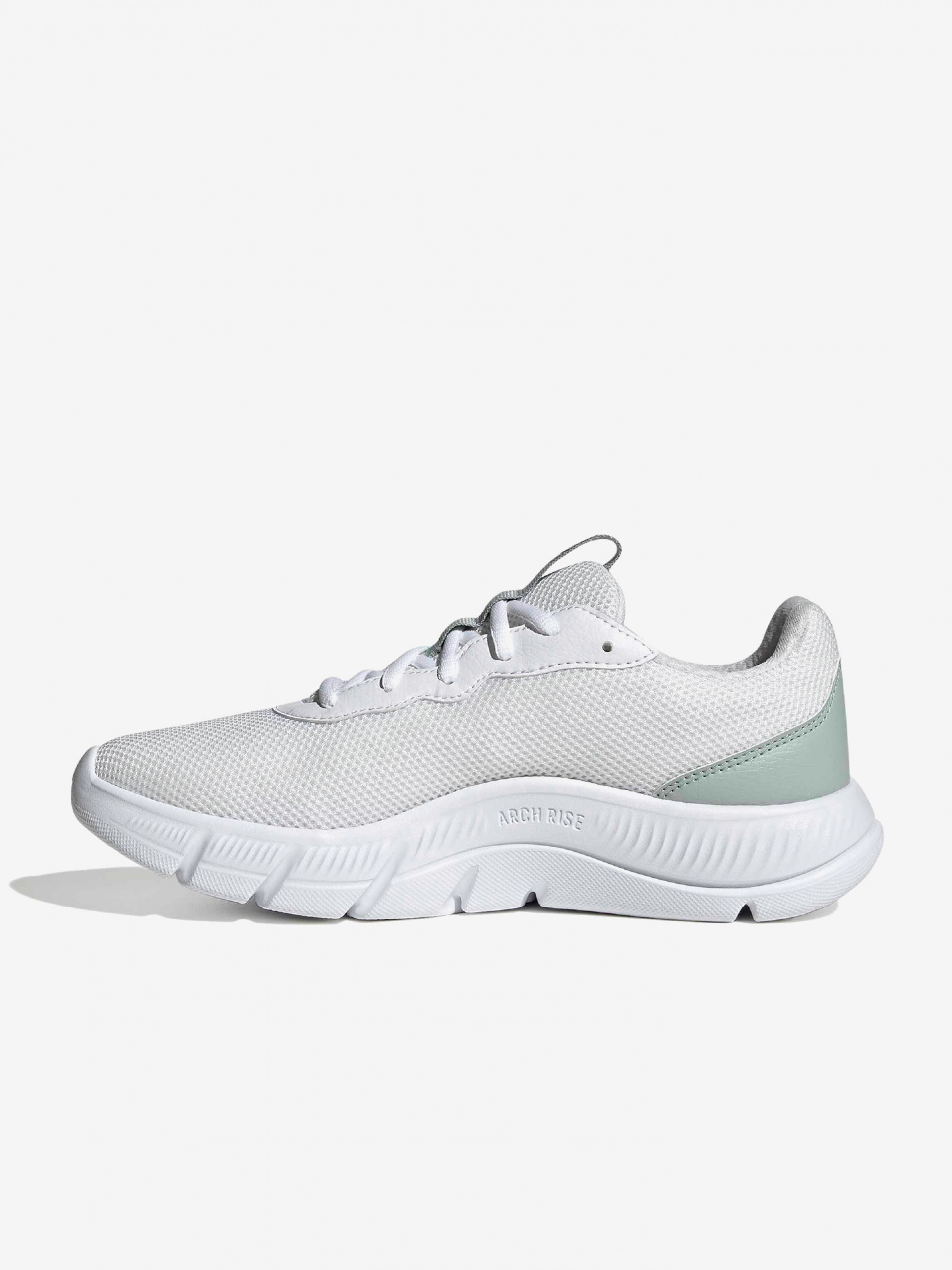 Sapatilhas de Caminhada Adidas Cloudfoam Flex Com Cordões Convencionais W Brancas e Verdes