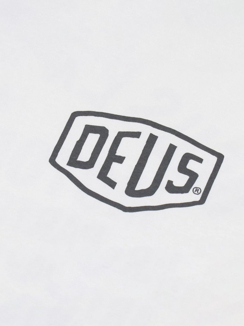 Camiseta Deus Ex Machina Milano Address Blanca y Gris