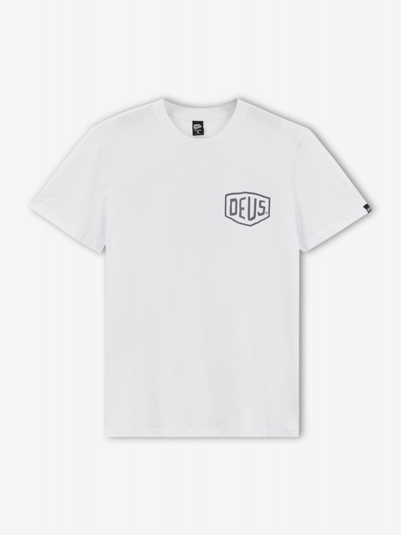 Camiseta Deus Ex Machina Milano Address Blanca y Gris