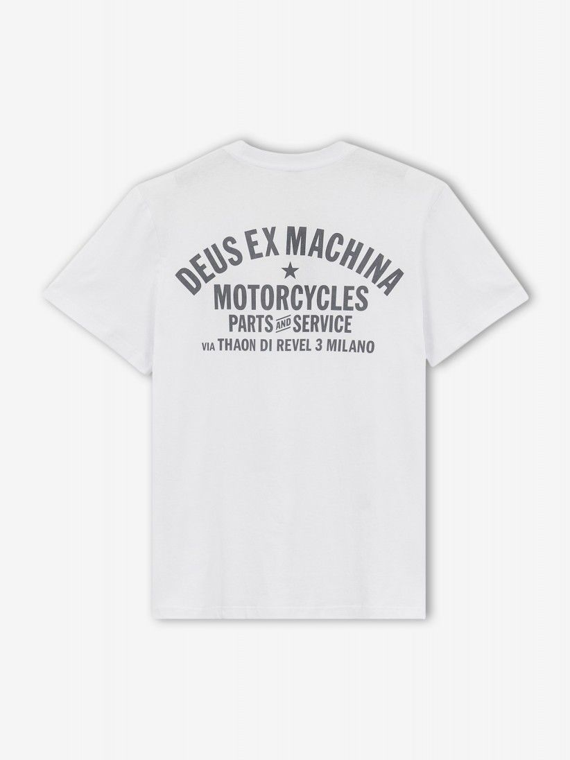 Camiseta Deus Ex Machina Milano Address Blanca y Gris