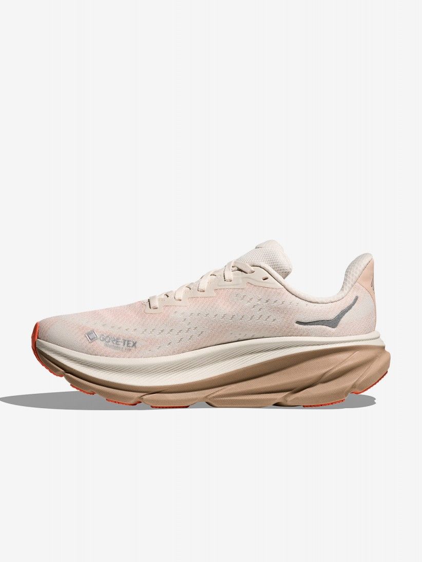 Sapatilhas de Running Hoka Clifton 9 GORE-TEX W Bege