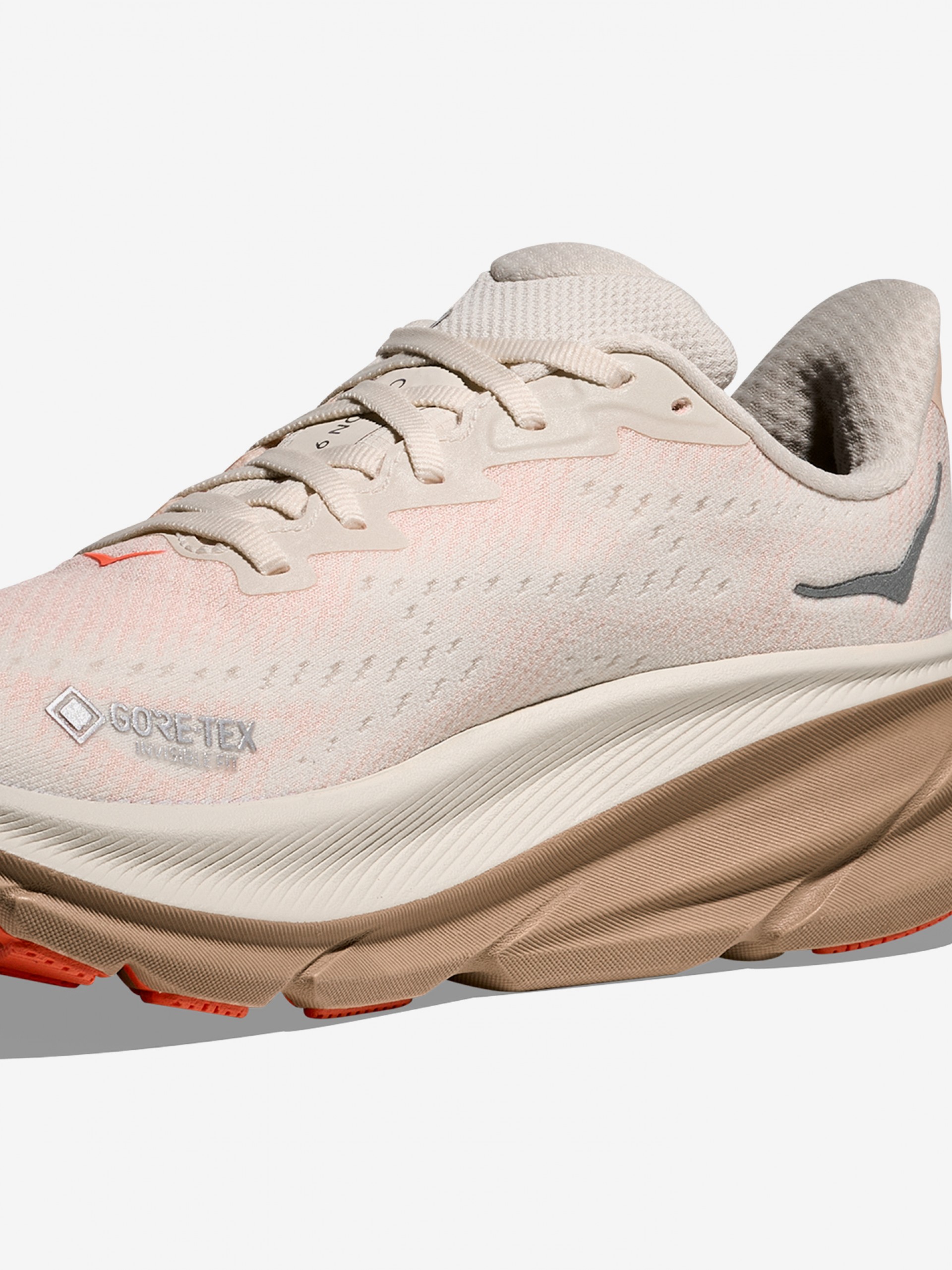 Hoka Clifton 9 GORE-TEX W Beige Running Trainers