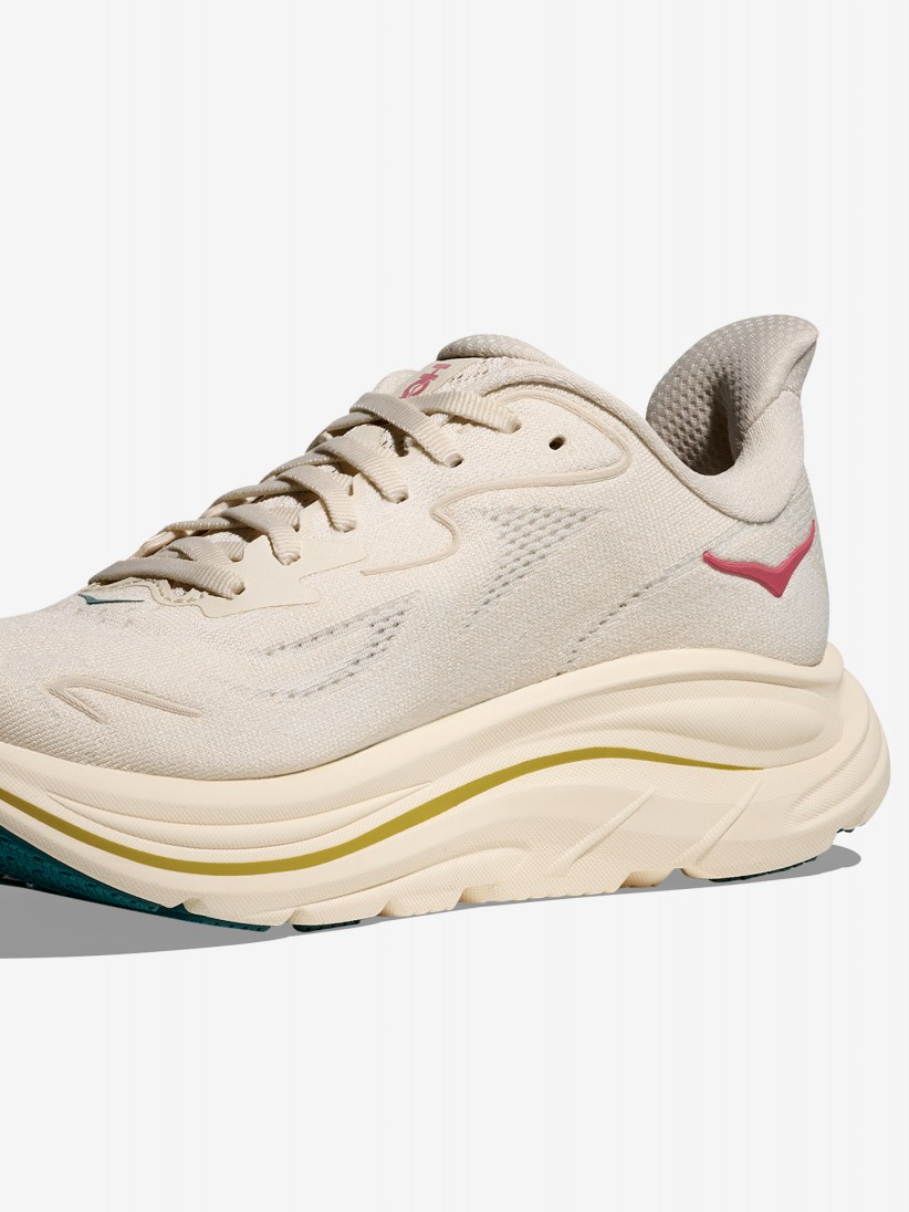 Zapatillas de Running Hoka Clifton 10 W Beige y Rosa