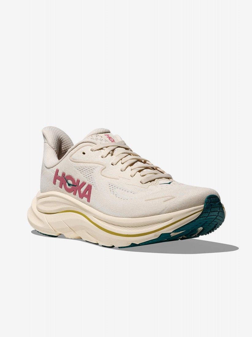 Zapatillas de Running Hoka Clifton 10 W Beige y Rosa