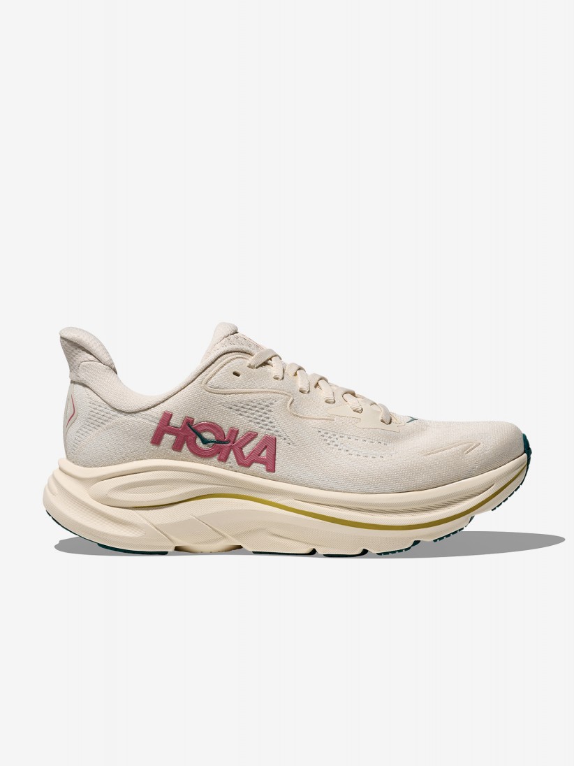 Zapatillas de Running Hoka Clifton 10 W Beige y Rosa