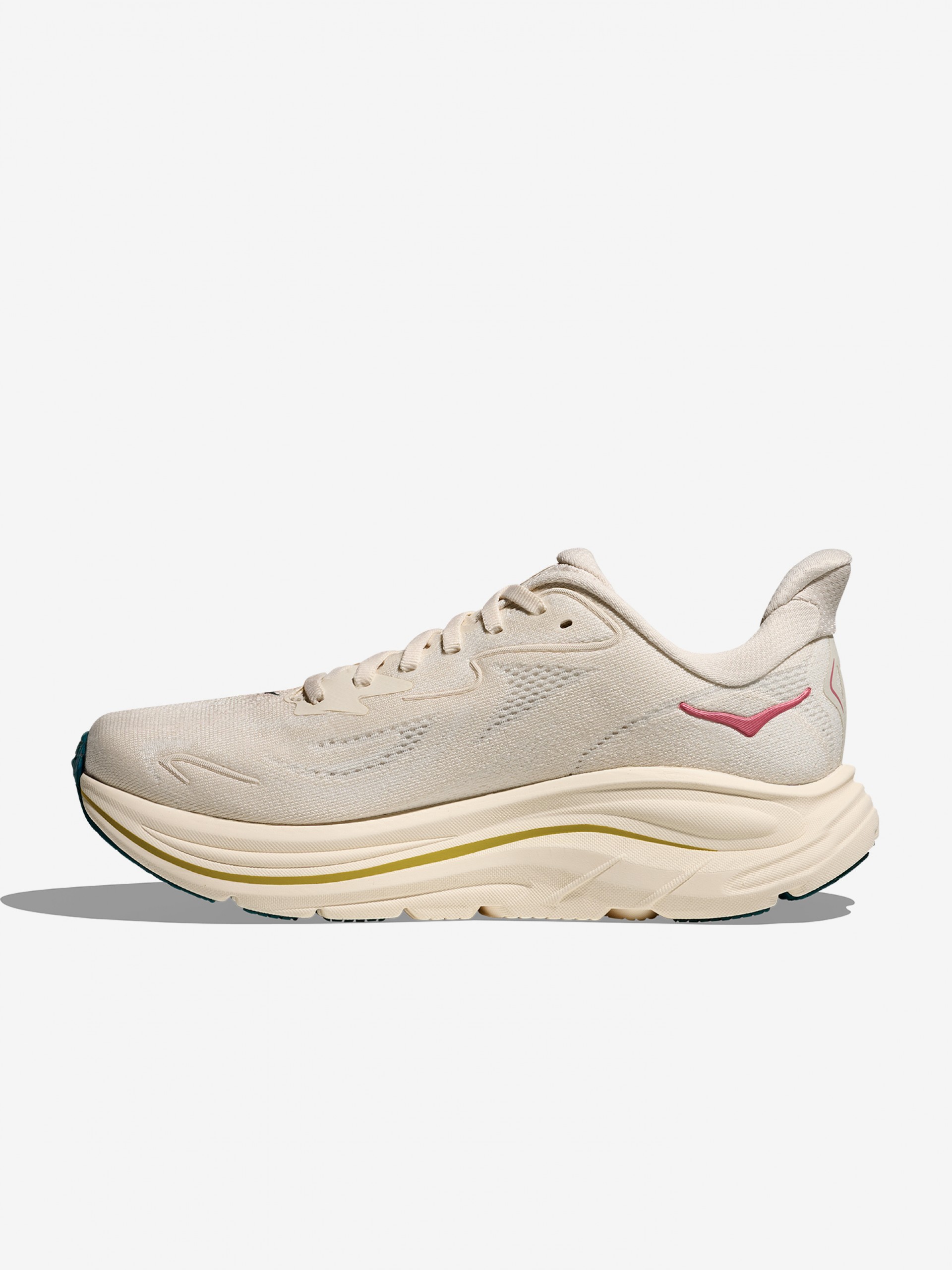 Hoka Clifton 10 W Beige and Pink Running Trainers