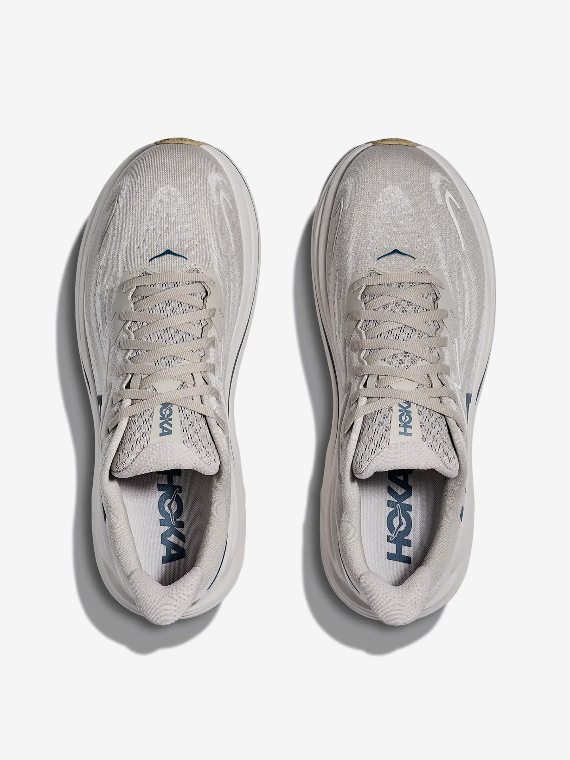 Hoka Clifton 10 M Grey and Blue Running Trainers