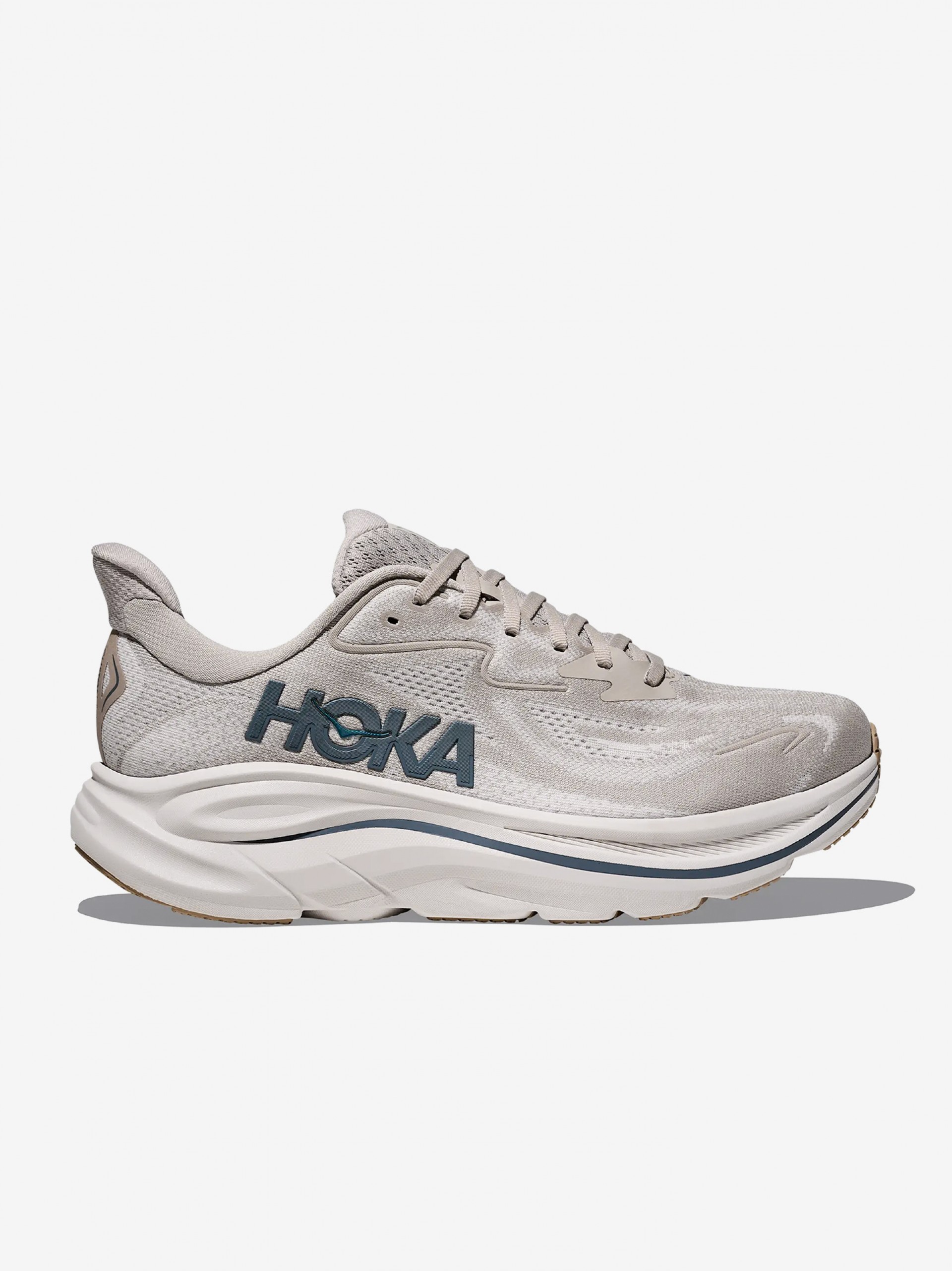 Hoka Clifton 10 M Grey and Blue Running Trainers