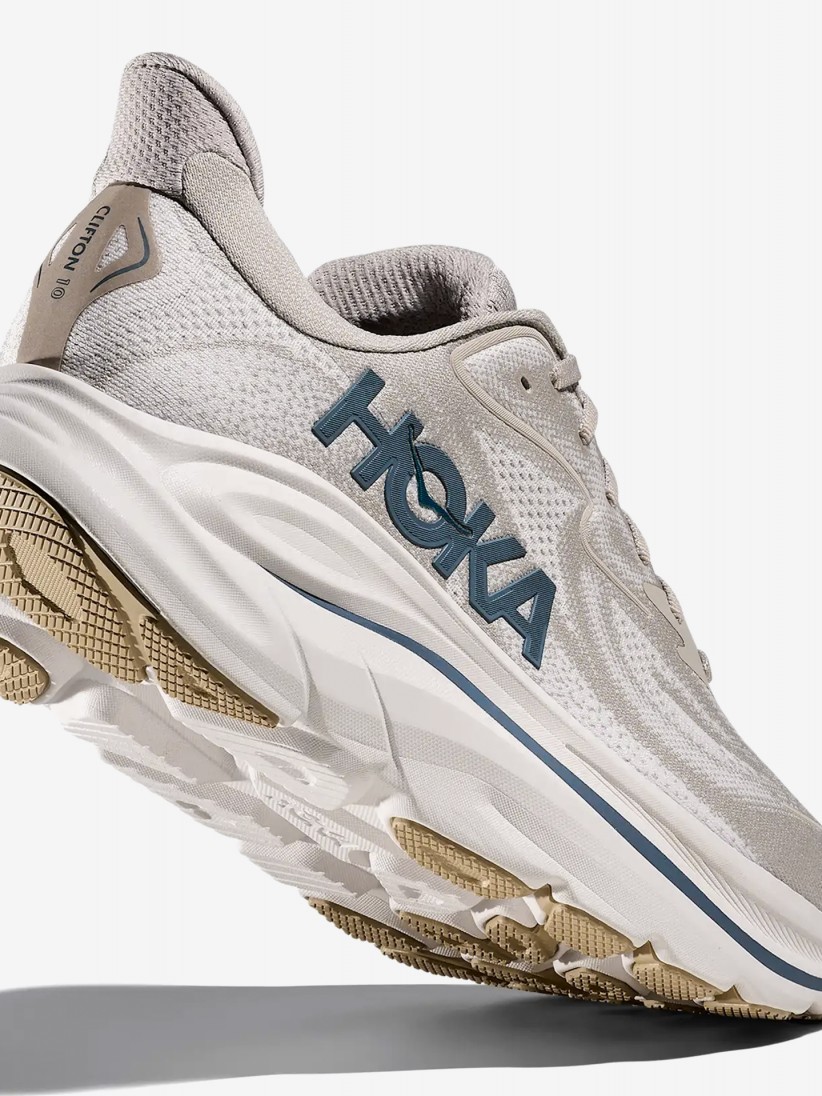 Zapatillas de Running Hoka Clifton 10 M Grises y Azules