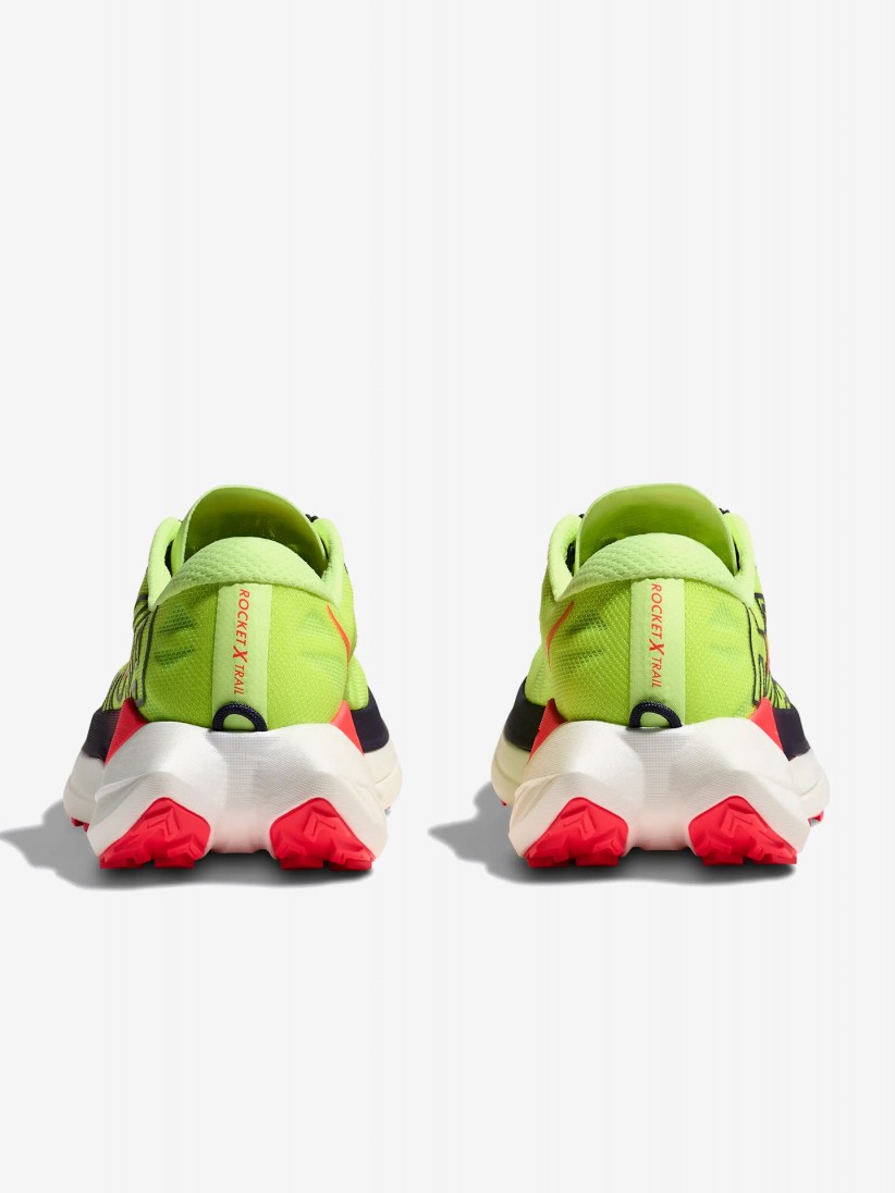 Zapatillas de Trail Hoka Rocket X M Verdes y Grises