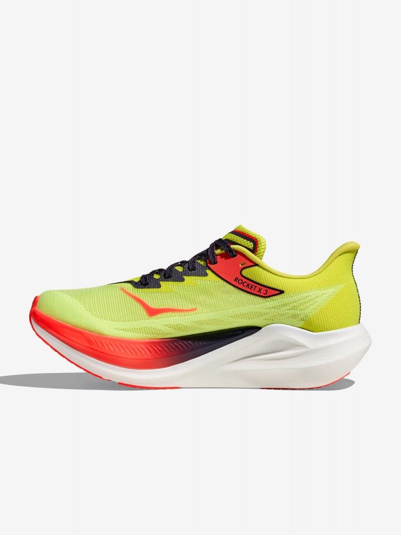 Zapatillas de Running Hoka Rocket X 3 M Verdes y Grises