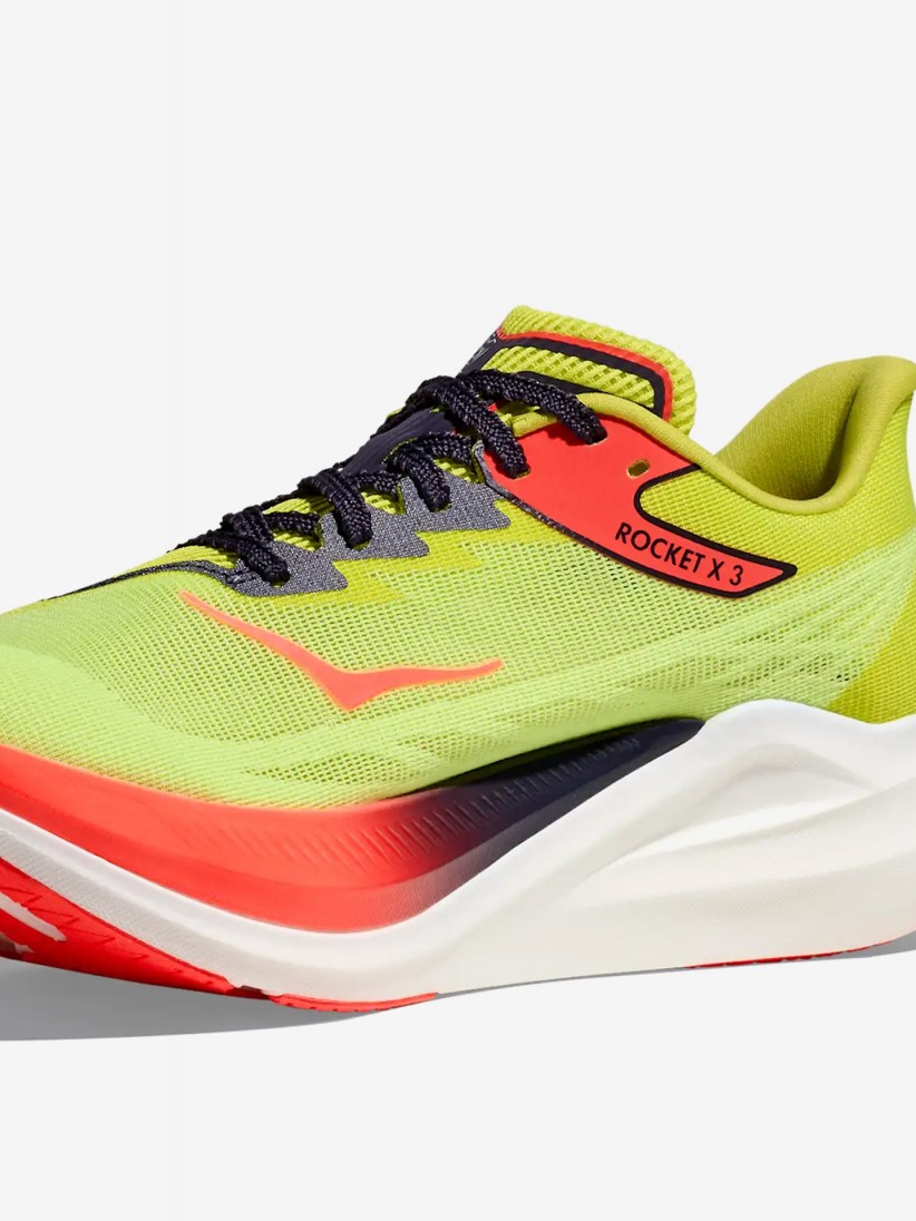 Zapatillas de Running Hoka Rocket X 3 M Verdes y Grises