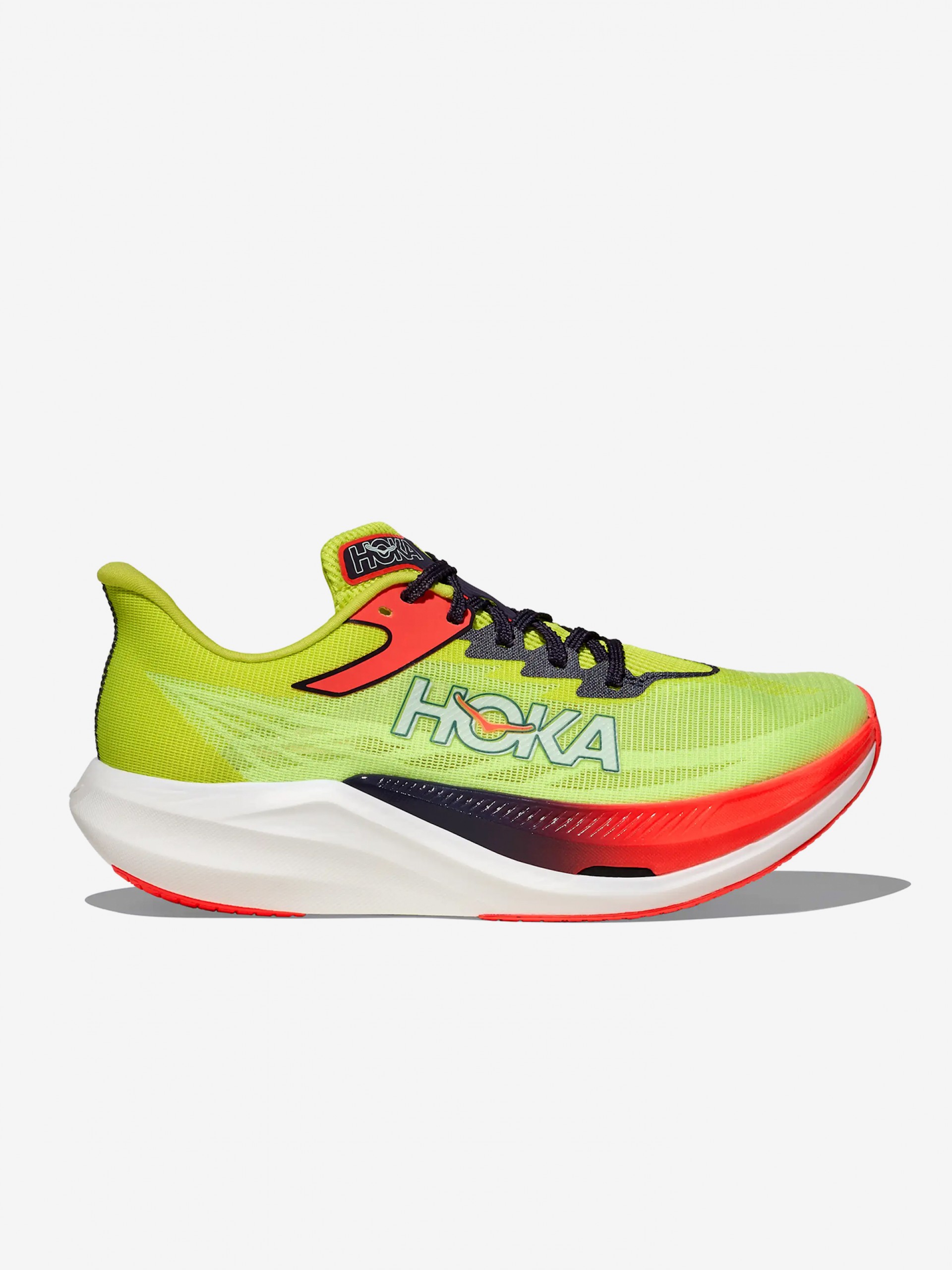 Hoka Rocket X 3 M Green and Grey Running Trainers