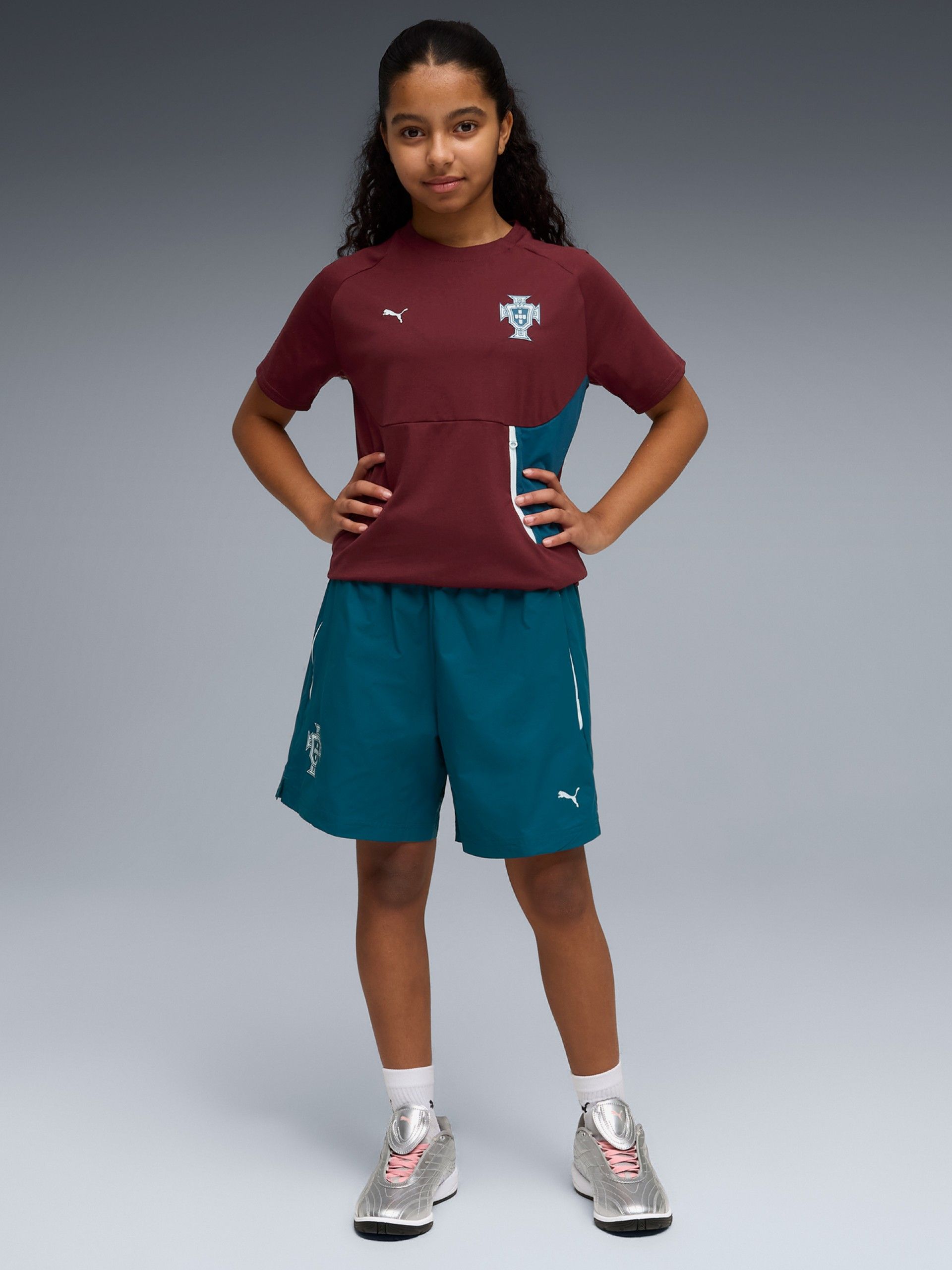 Calções Puma Portugal PUMATECH 2026 Relaxed Woven Azuis Jr