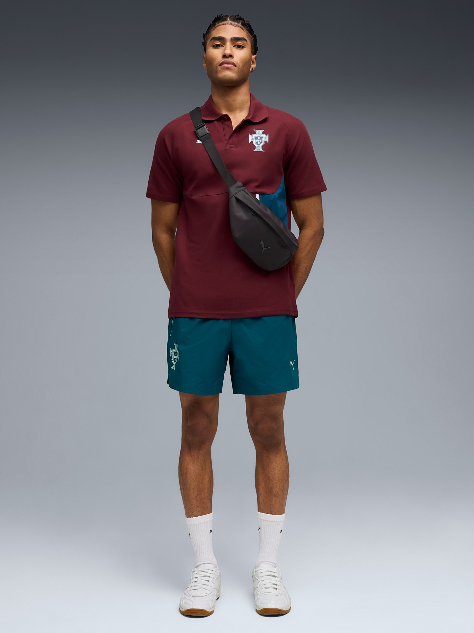 Calções Puma Portugal PUMATECH 2026 Relaxed Woven Azuis