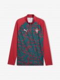 Camisola com Fecho de Aquecimento Puma Portugal 2026 Vermelha e Verde