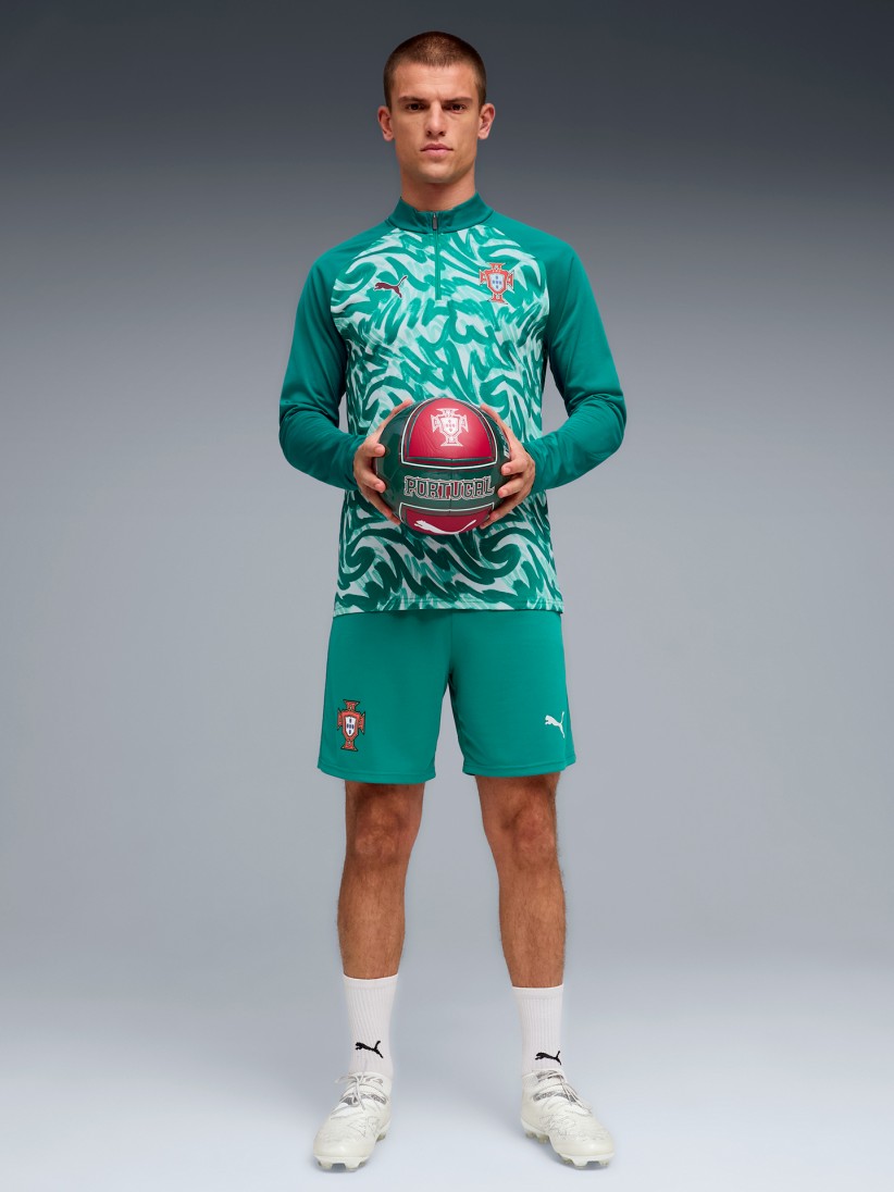 Camisola com Fecho de Aquecimento Puma Portugal 2026 Verde