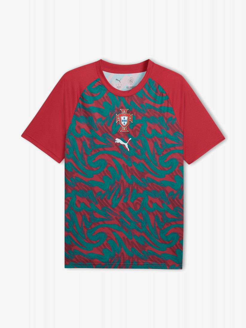 Camiseta de Calentamiento Puma Portugal 2026 Roja y Verde