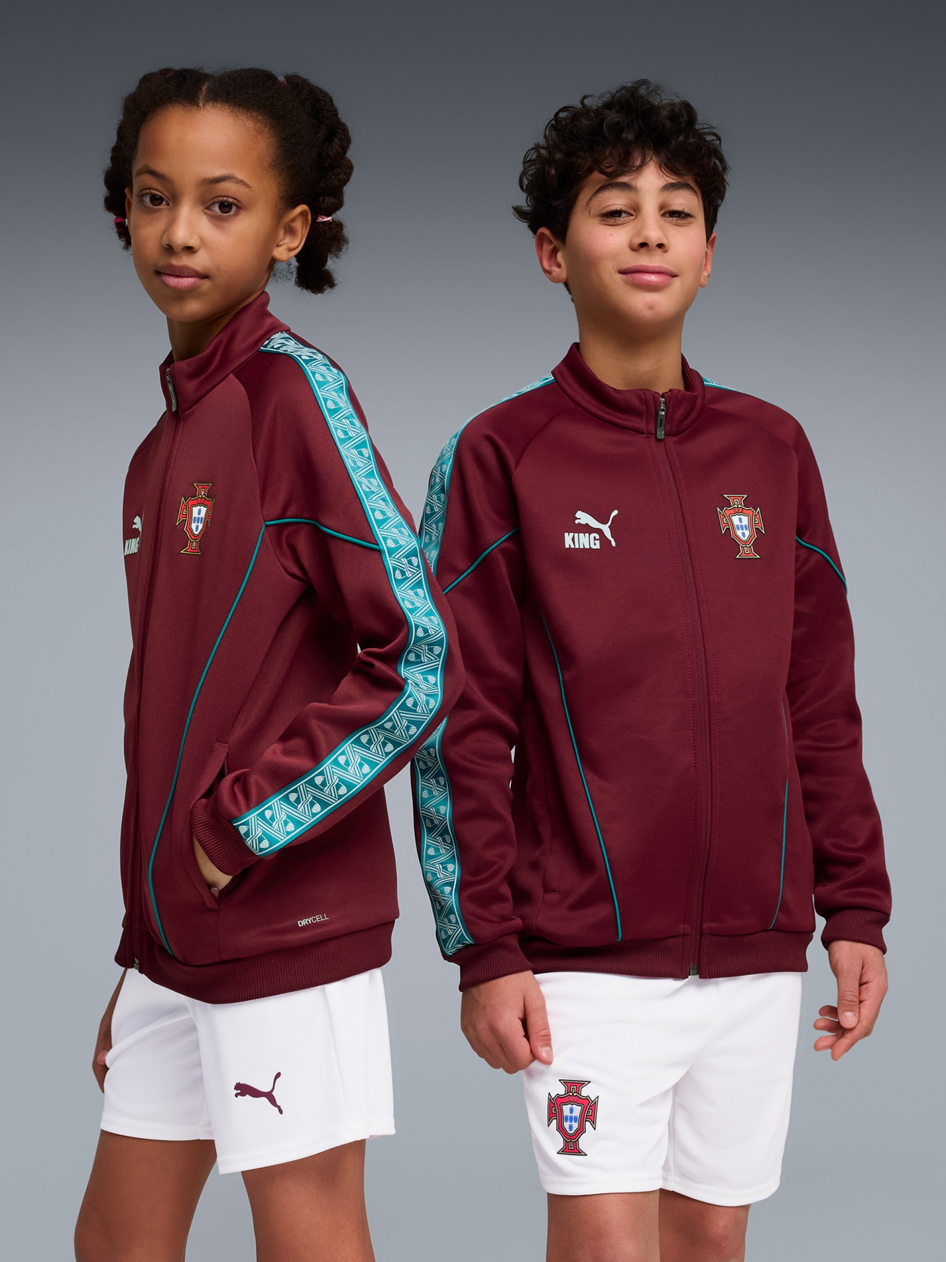 Casaco Puma Portugal King Anthem 2026 Bordeaux Jr