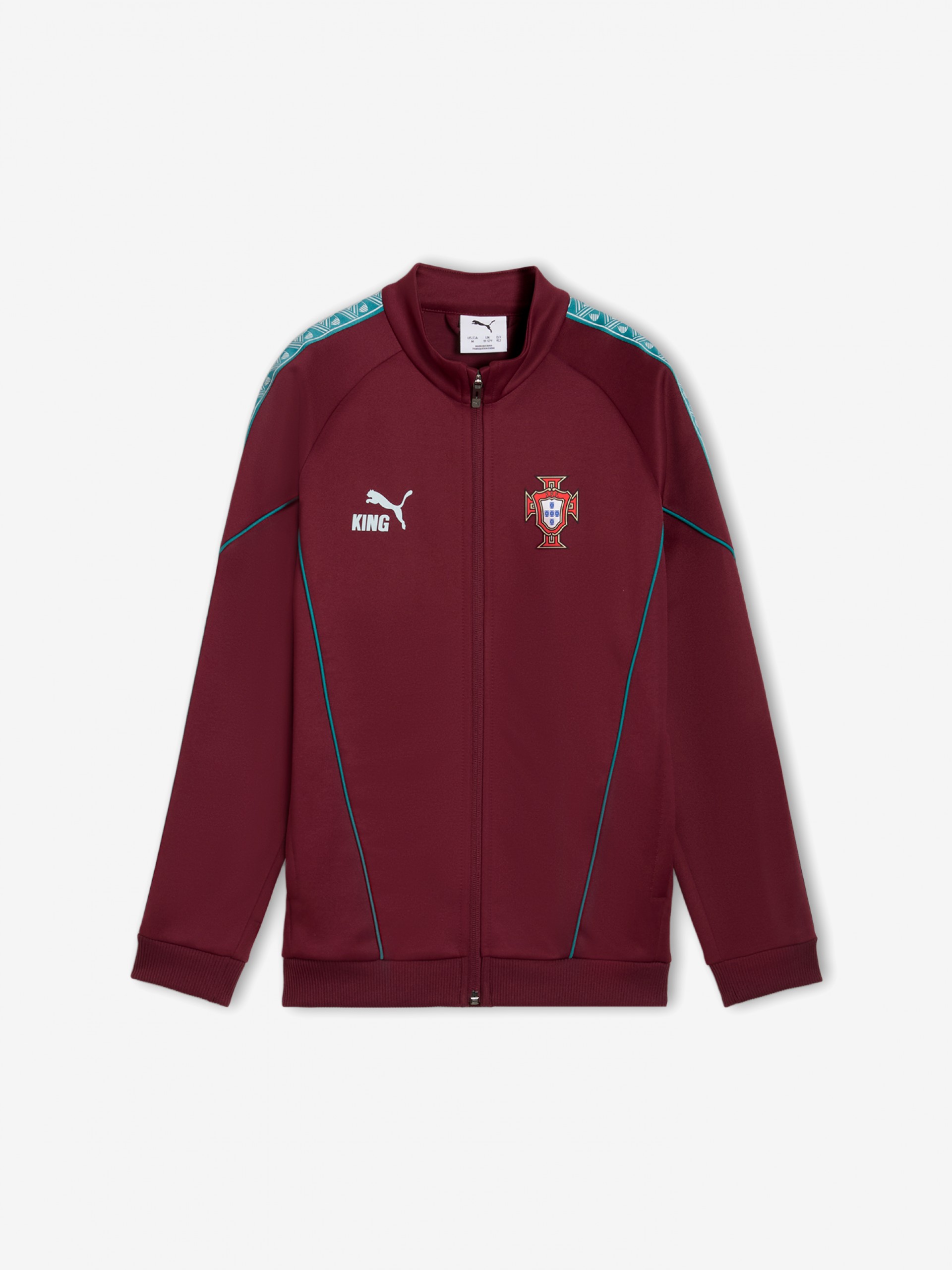 Chaqueta Puma Portugal King Anthem 2026 Burdeos Jr