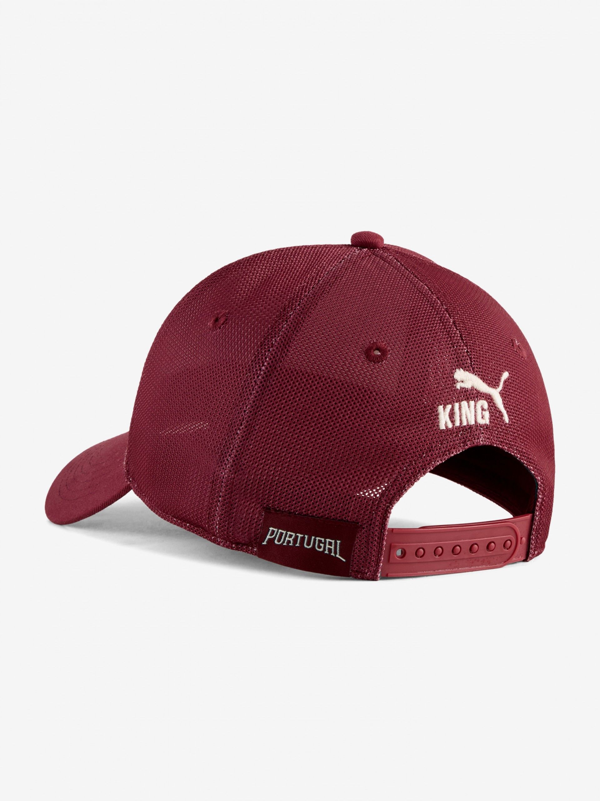 Gorra Puma Portugal King Trucker 2026 Burdeos y Beige