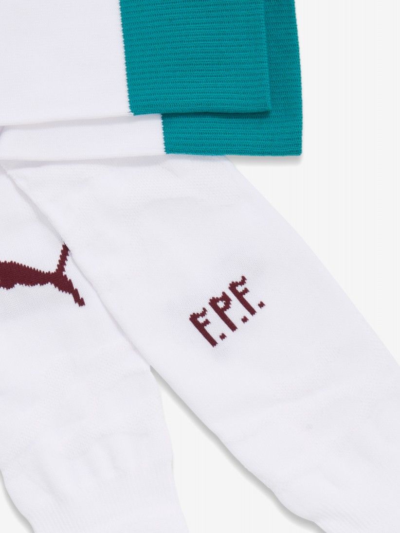 Calcetines de Fútbol Puma Portugal 2026 De Rayas Blancos y Verdes Calcetines de Fútbol Puma Portugal 2026 De Rayas Blancos y Verdes