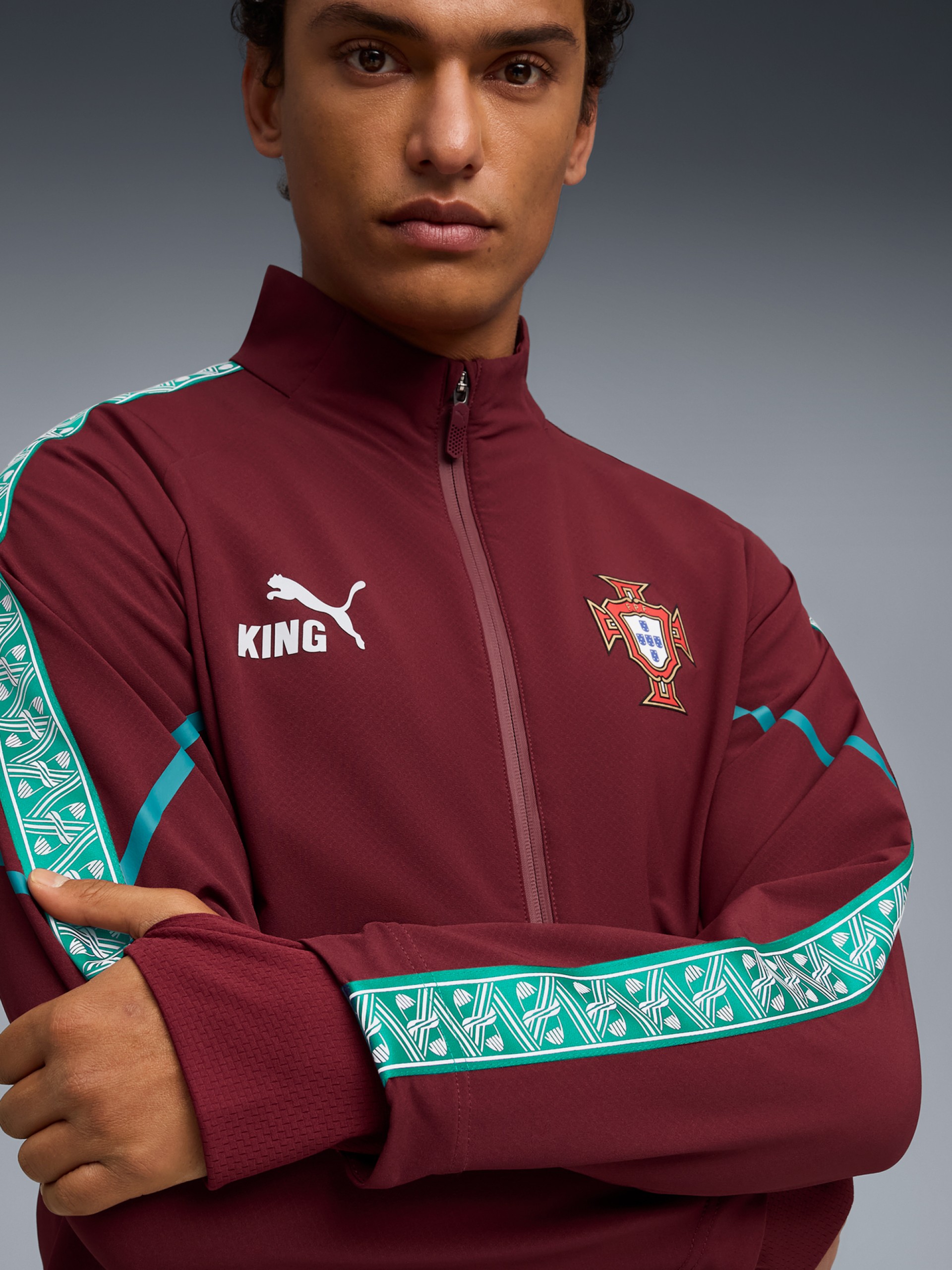 Casaco Puma Portugal King Ultimate Anthem 2026 Bordeaux e Verde