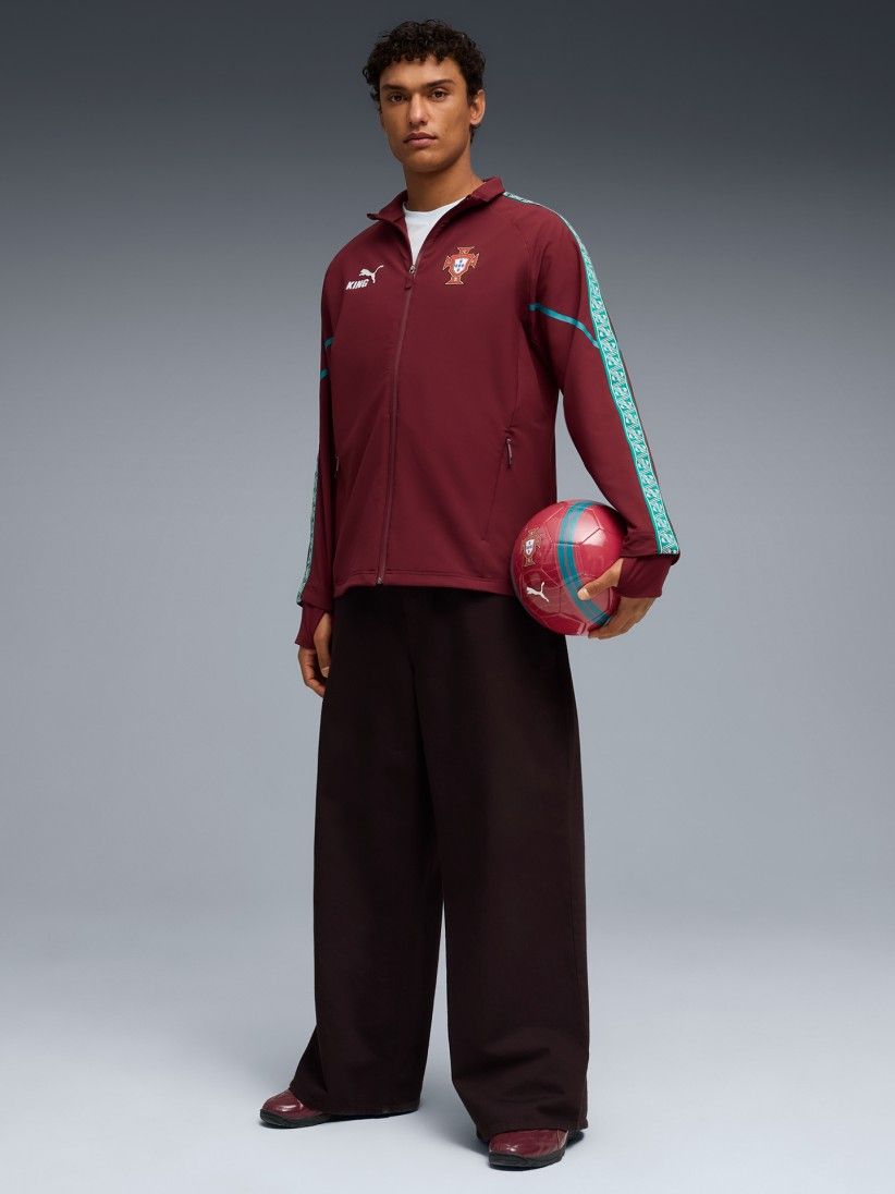 Chaqueta Puma Portugal King Ultimate Anthem 2026 Burdeos y Verde