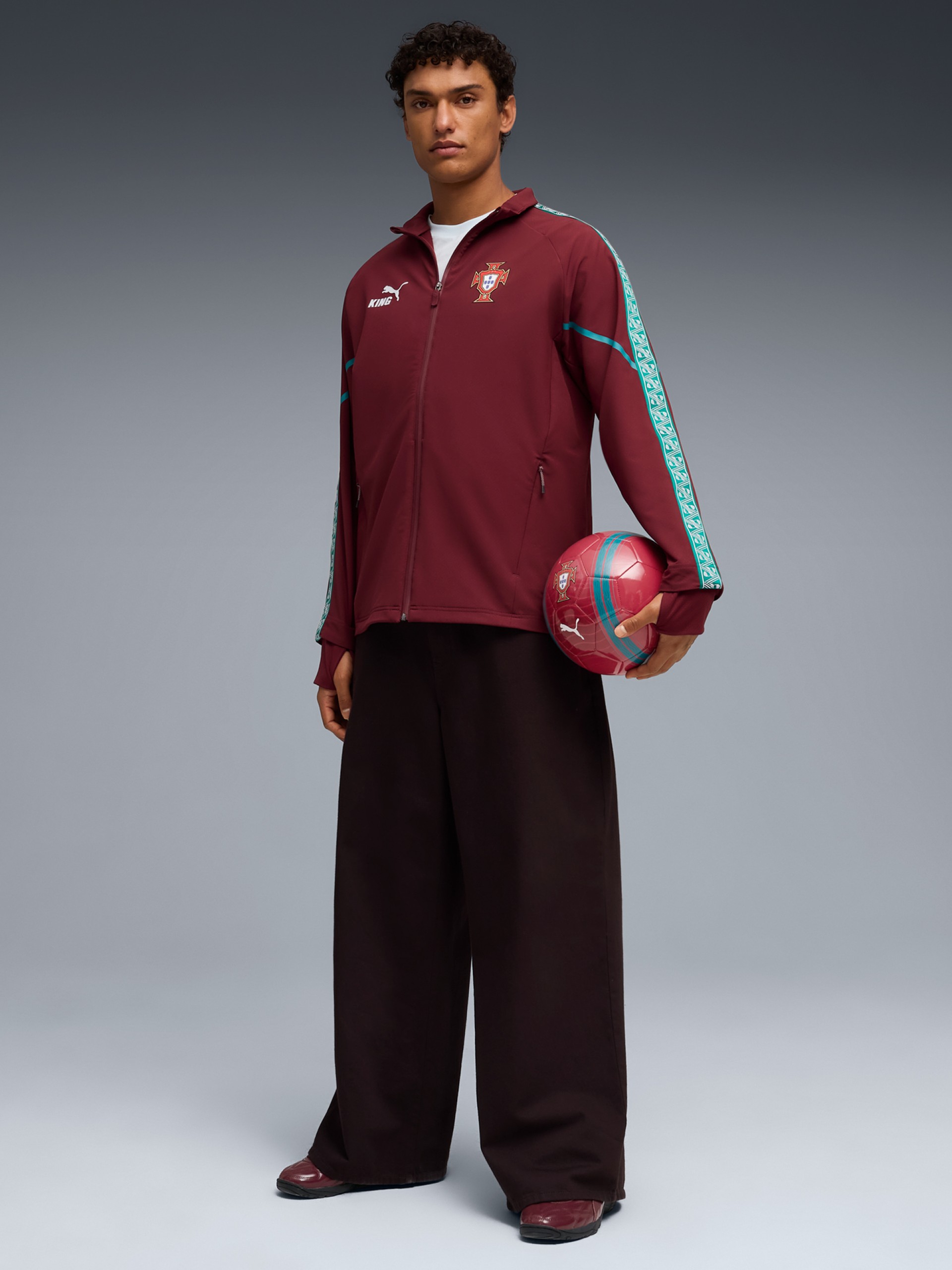 Casaco Puma Portugal King Ultimate Anthem 2026 Bordeaux e Verde
