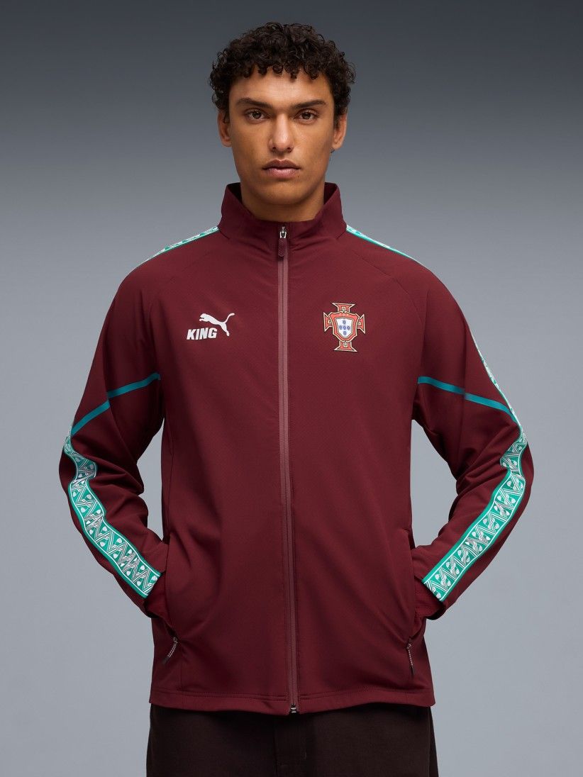 Chaqueta Puma Portugal King Ultimate Anthem 2026 Burdeos y Verde