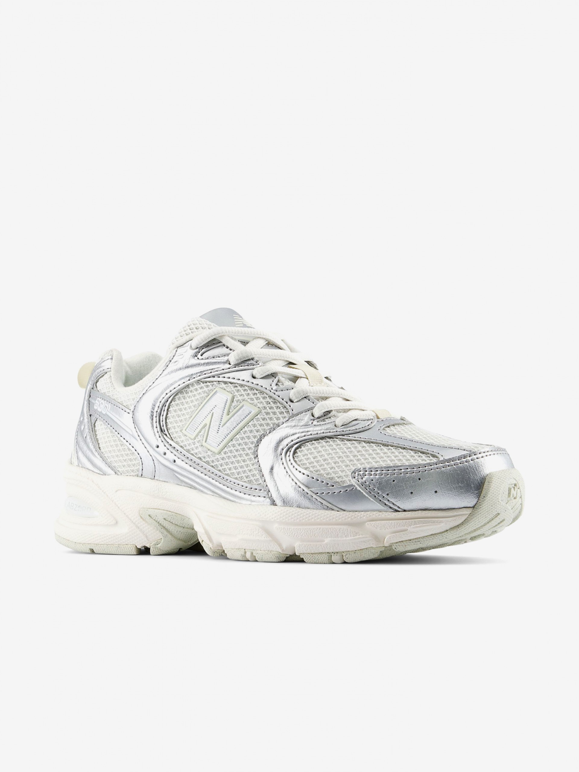 New Balance 530 V1 White and Silver Sneakers