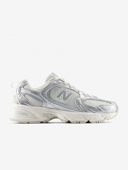 New Balance 530 V1 White and Silver Sneakers New Balance 530 V1 White and Silver Sneakers