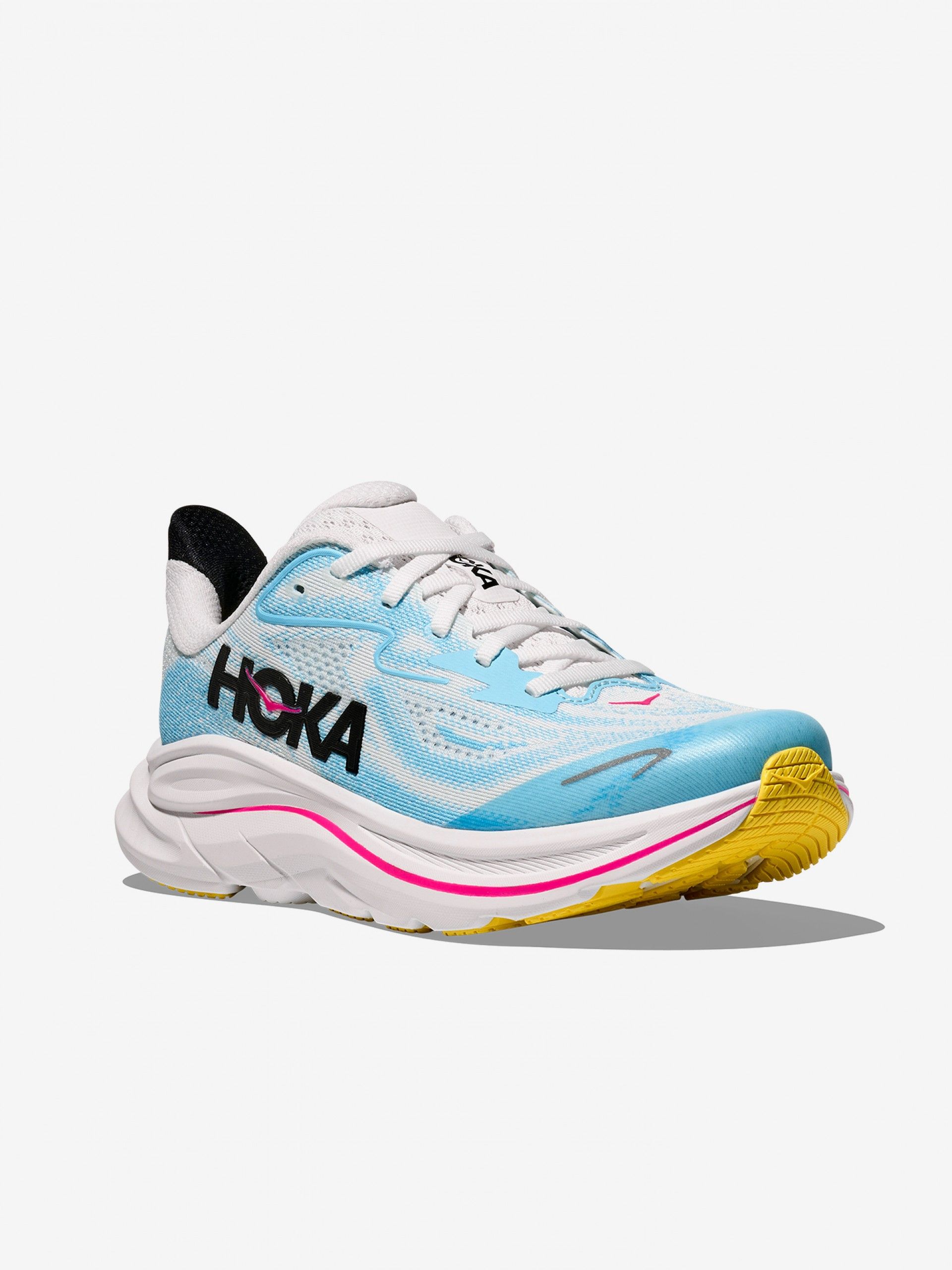 Hoka Clifton 10 Junior Blue and White Running Trainers