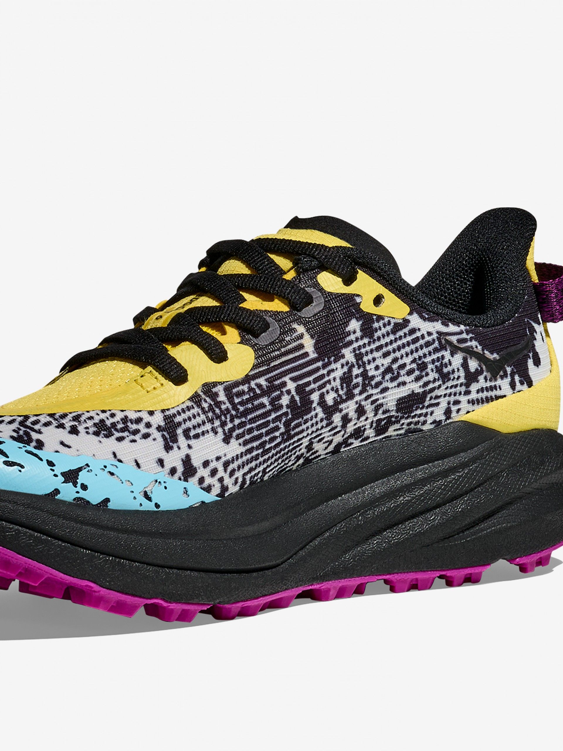 Sapatilhas de Trail Hoka Speedgoat 6 Júnior Amarelas, Pretas e Azuis