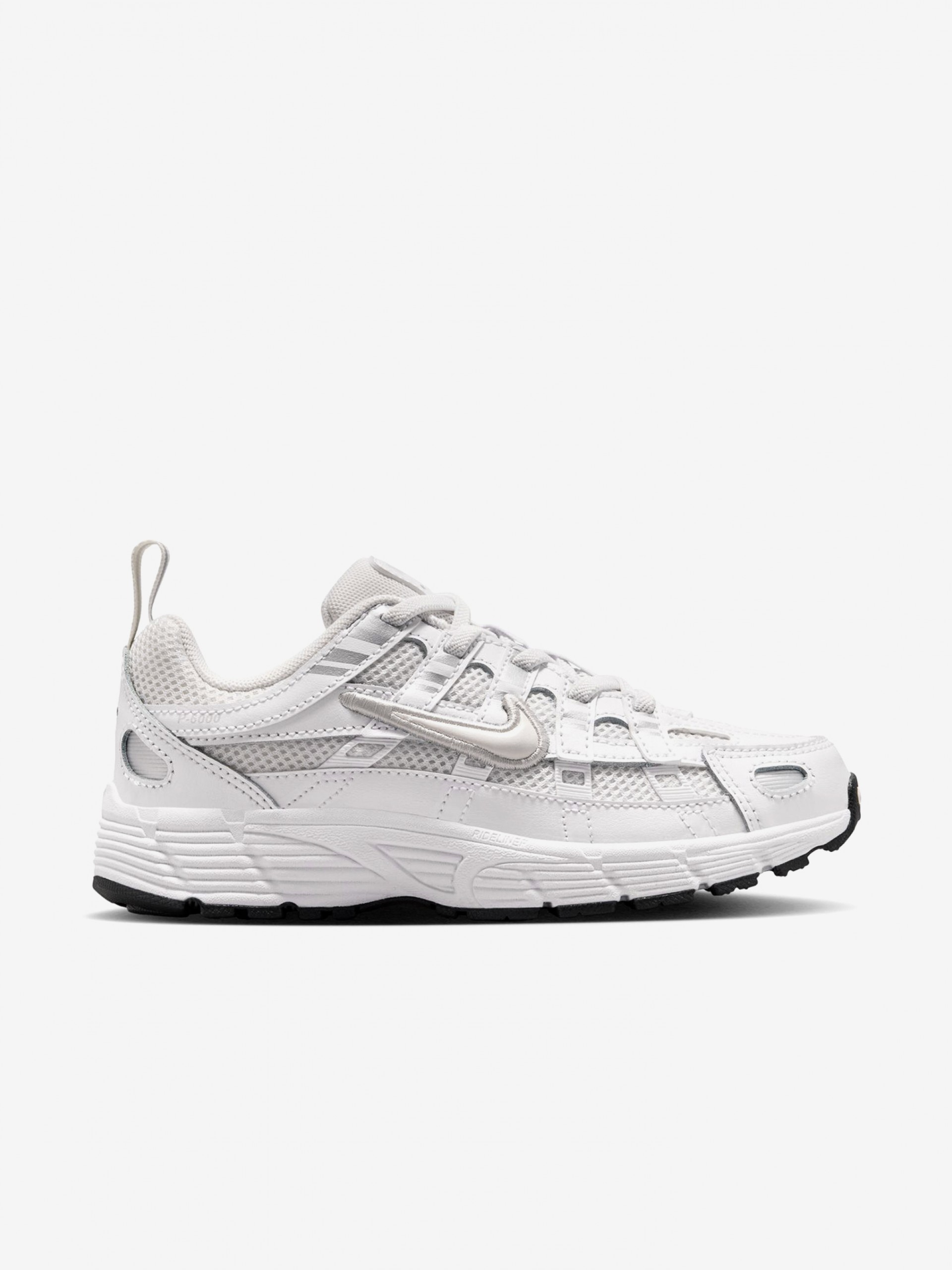 Nike P-6000 White and Silver Sneakers For Children