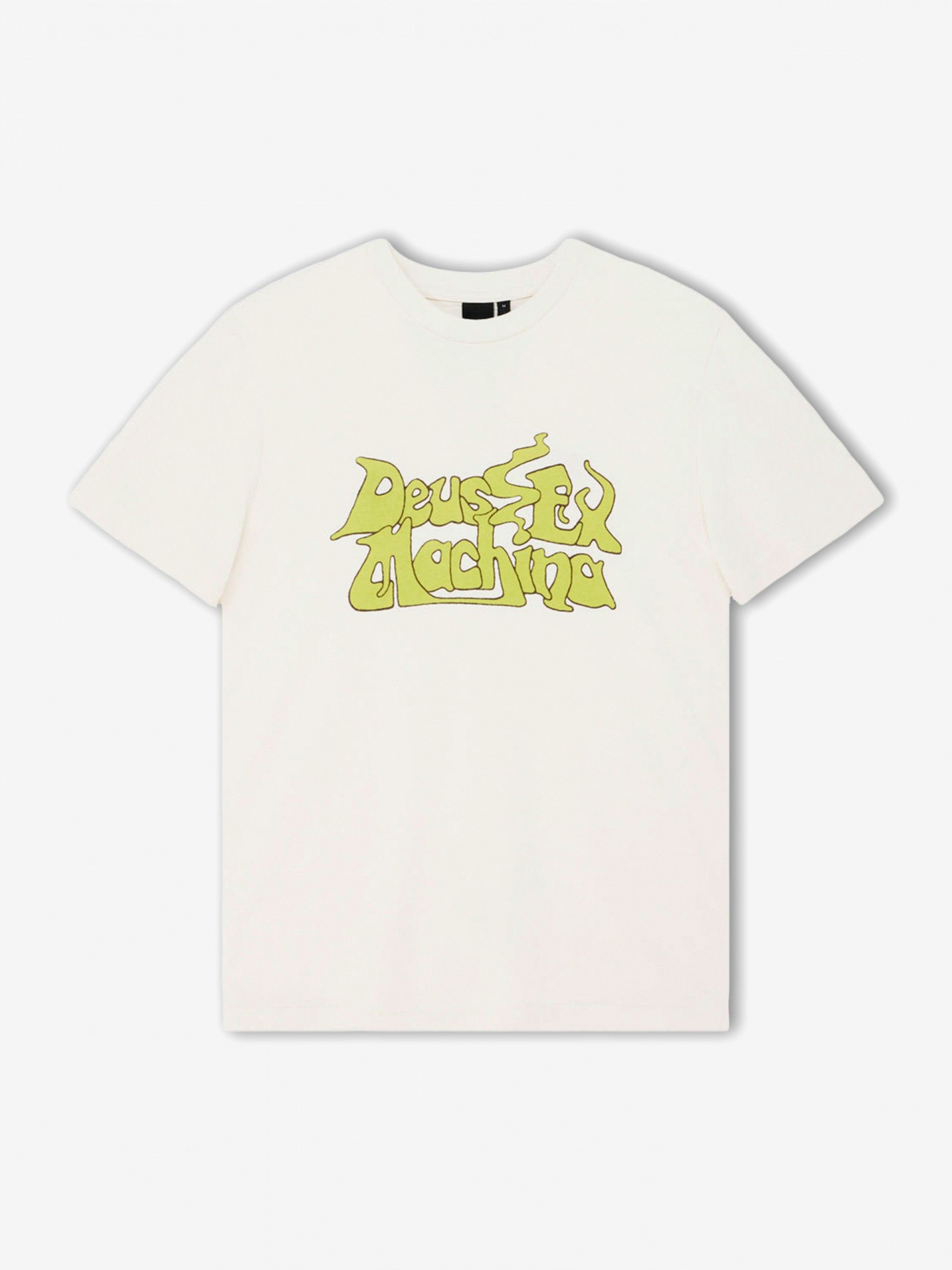 Camiseta Deus Ex Machina Smokeshow Blanca y Verde