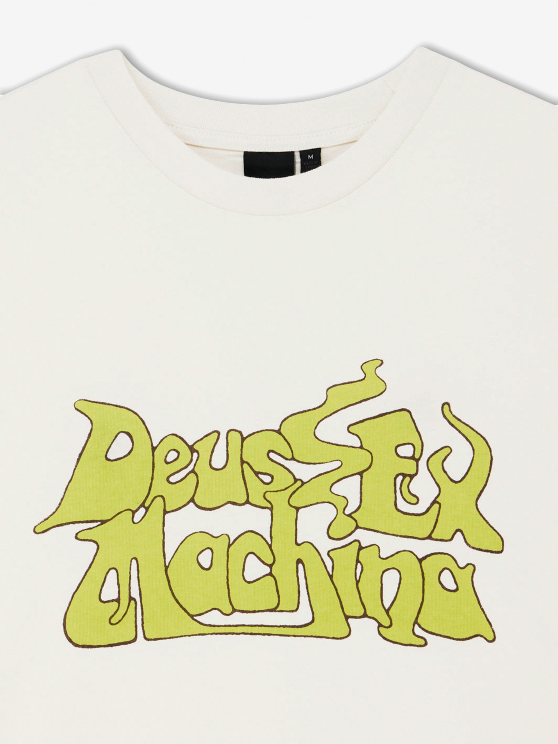 Camiseta Deus Ex Machina Smokeshow Blanca y Verde