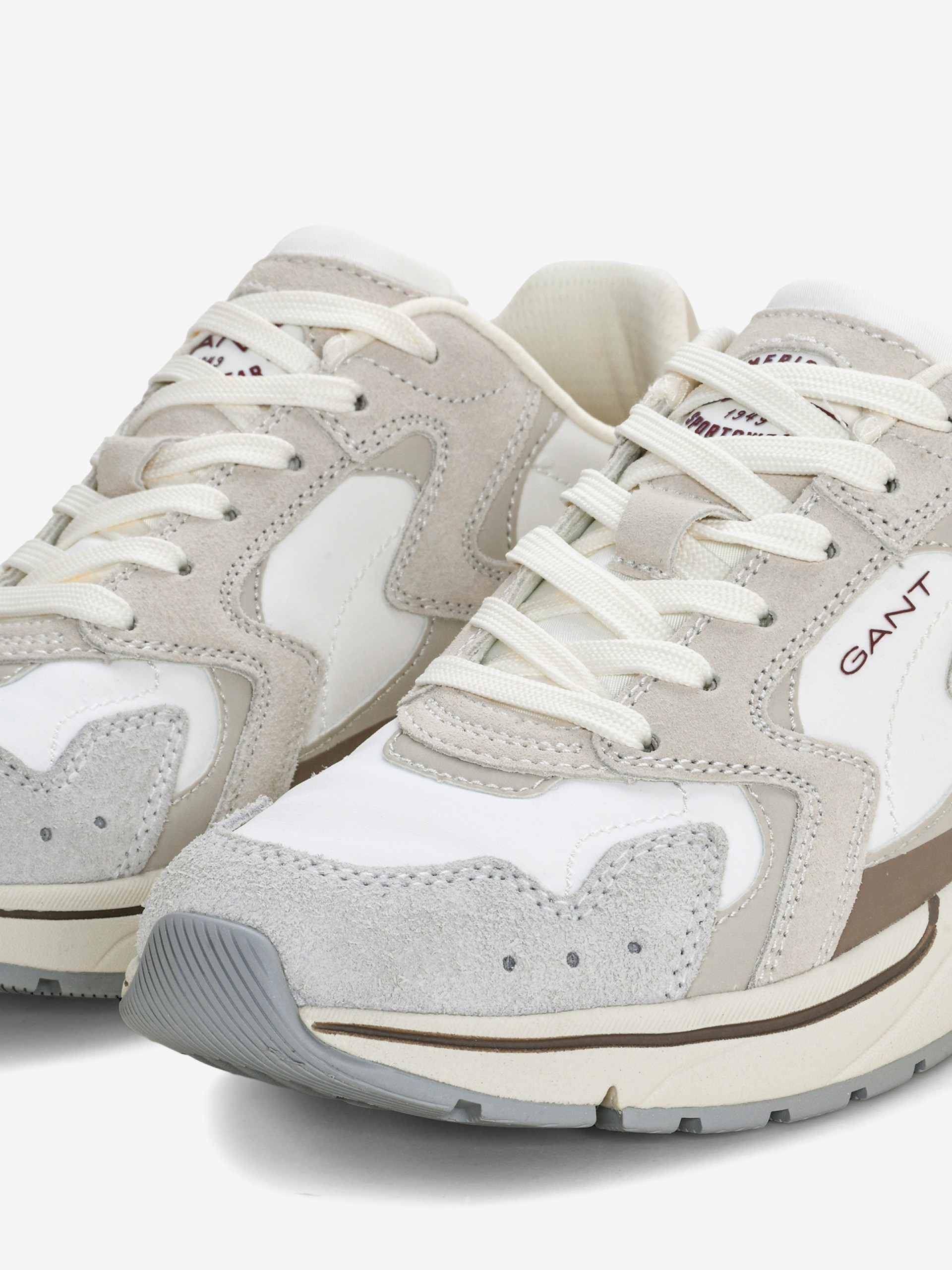 Zapatillas Gant Jaybro Blancas, Beige y Grises Para Hombre