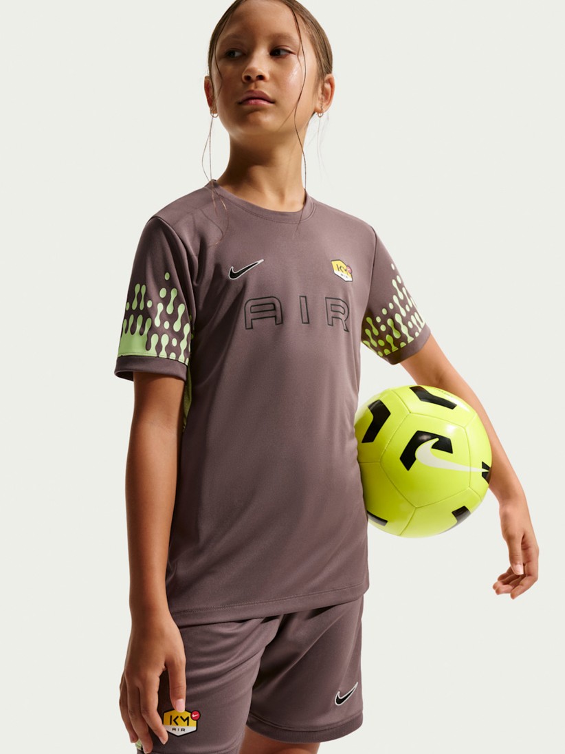 Camiseta de Fútbol Nike Dri-FIT Kylian Mbappé Júnior Marrón Camiseta de Fútbol Nike Dri-FIT Kylian Mbappé Júnior Marrón