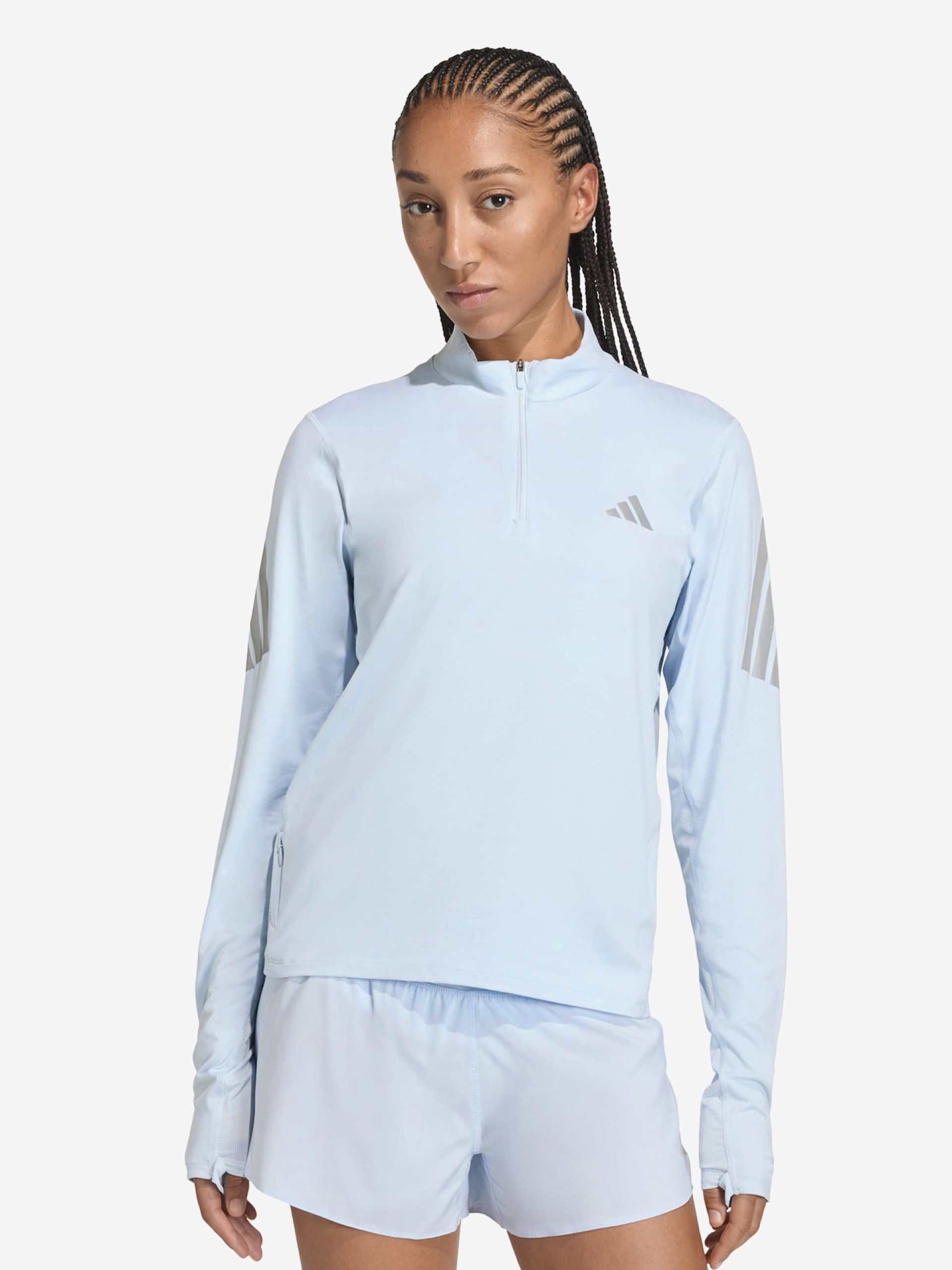 Sudadera con Cremallera de Running Adidas Adi365 Iconic Climacool W Azul