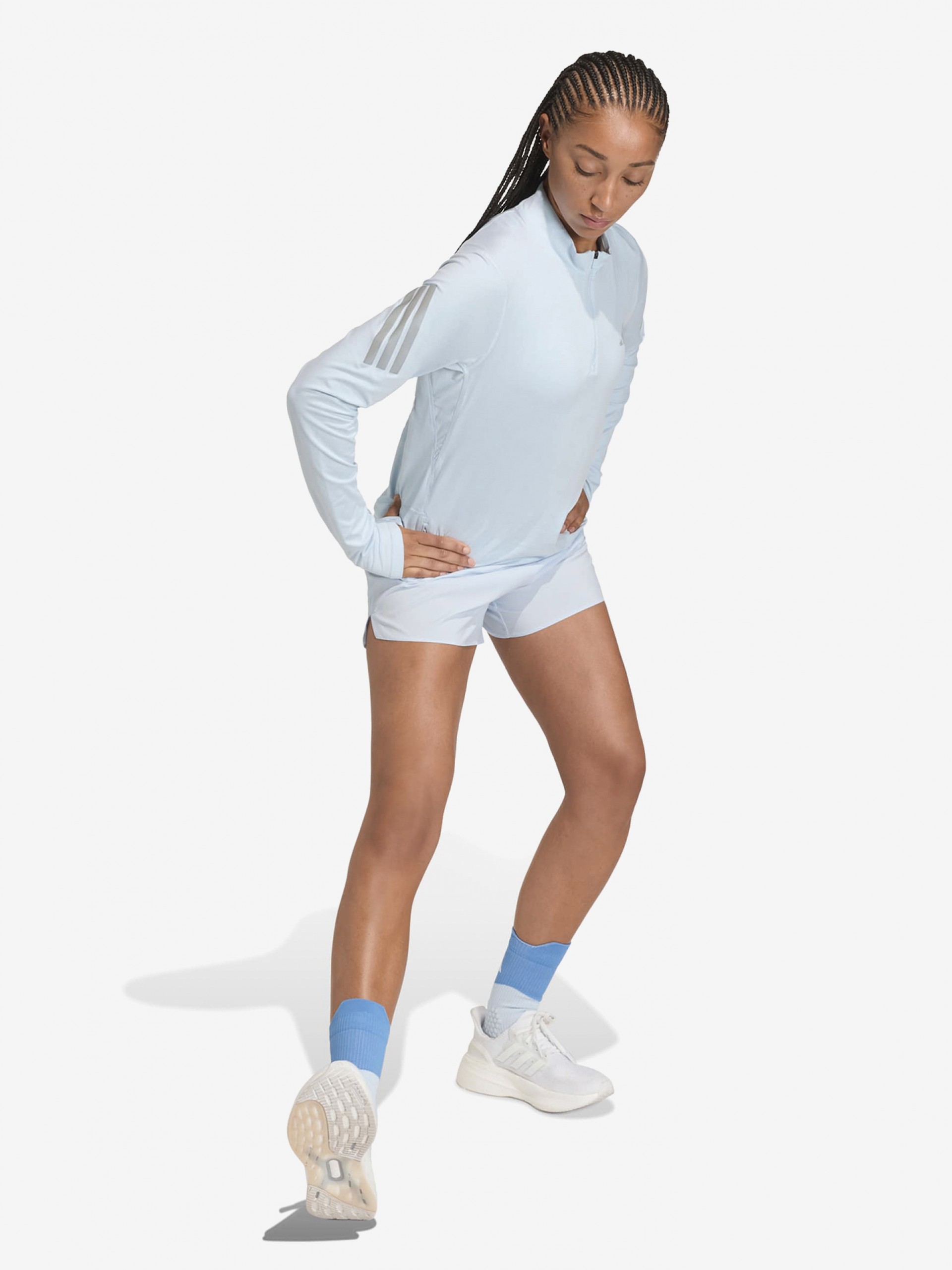 Camisola com Fecho de Running Adidas Adi365 Iconic Climacool W Azul