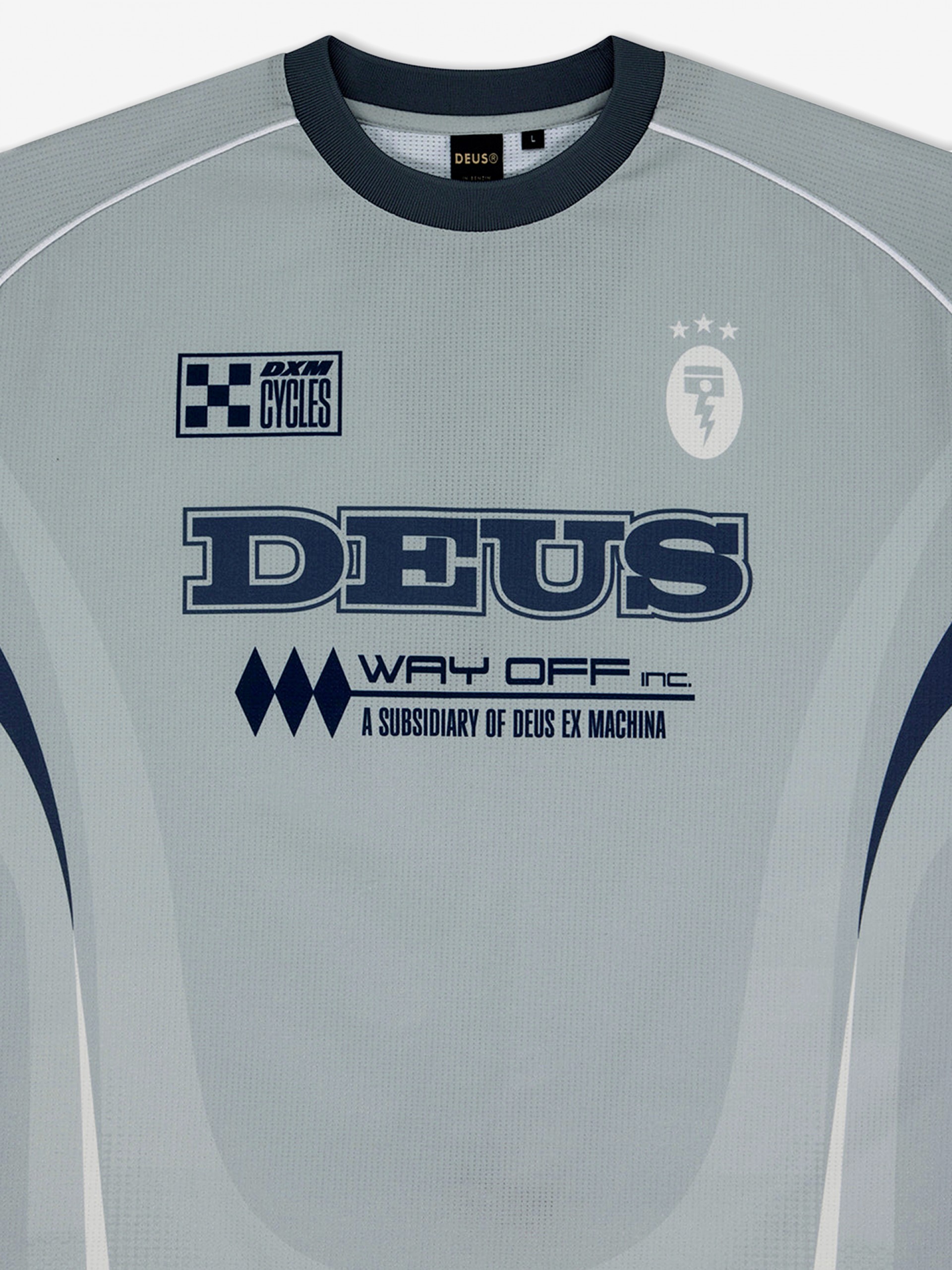Deus Ex Machina Enduro Moto Grey and Blue T-shirt