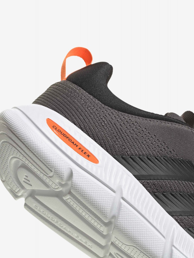 Adidas Cloudfoam Flex Elastic Laces Grey Walking Trainers Adidas Cloudfoam Flex Elastic Laces Grey Walking Trainers