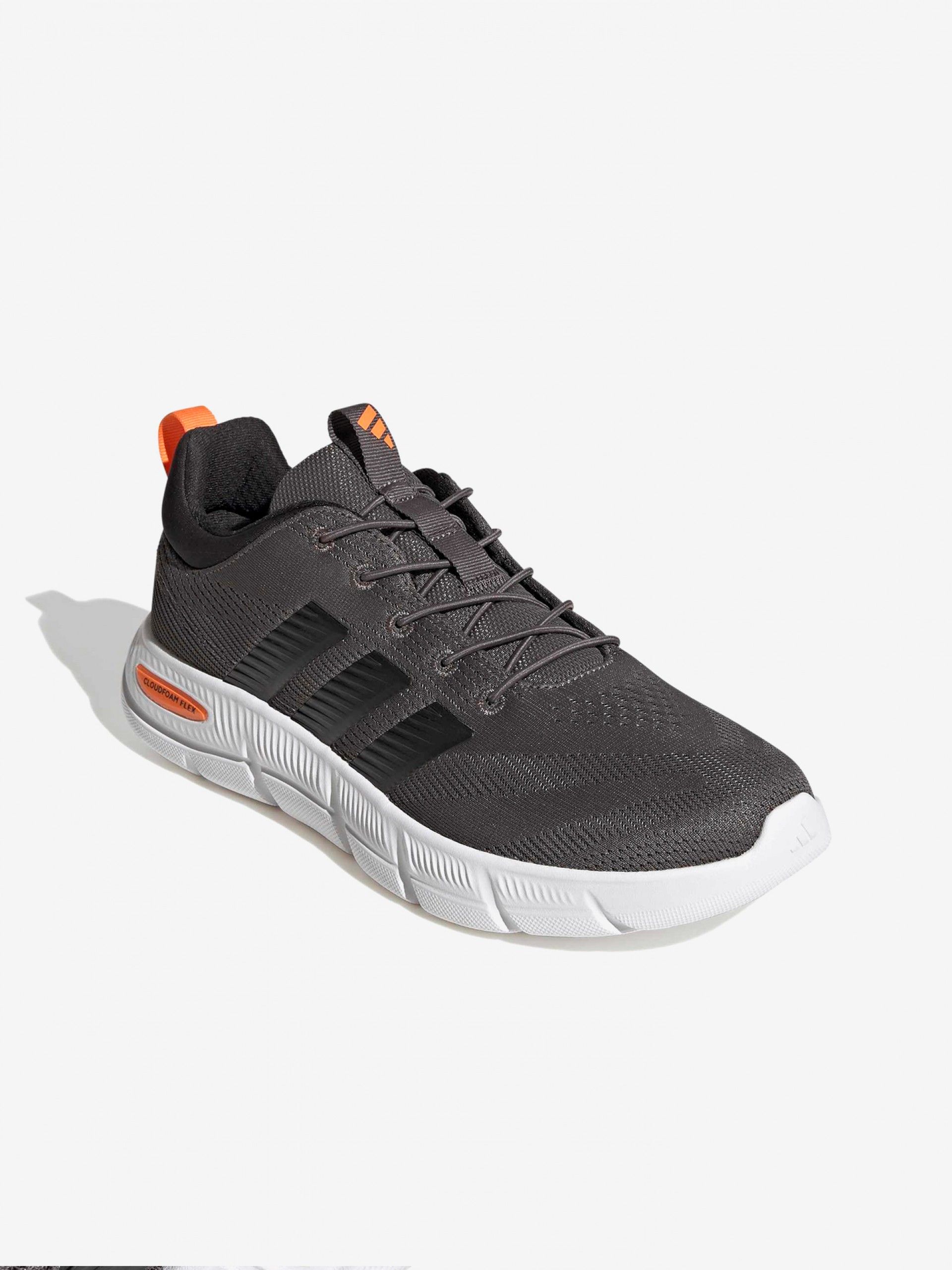 Sapatilhas de Caminhada Adidas Cloudfoam Flex Com Atacadores Elásticos Cinzentas