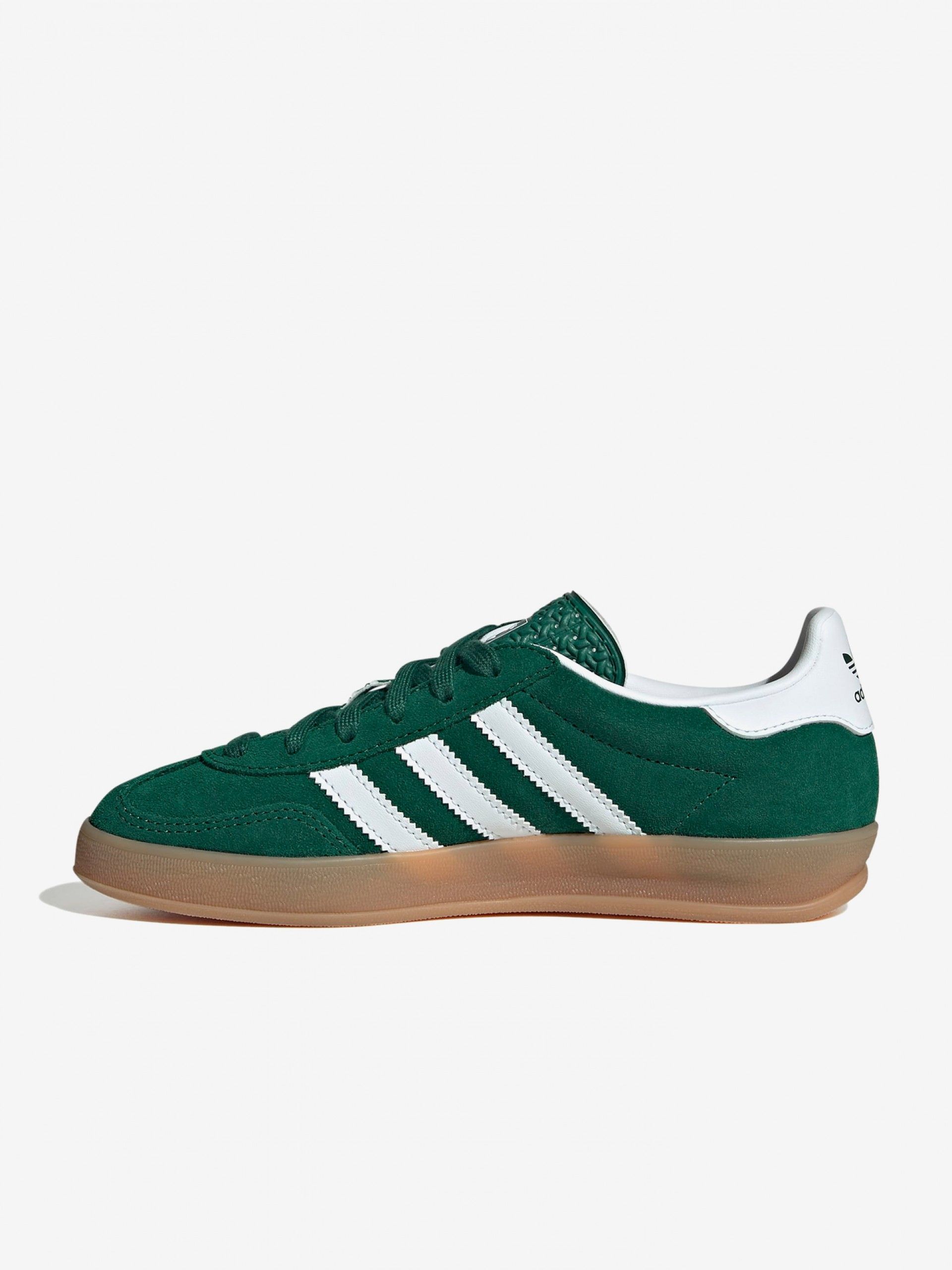 Zapatillas Adidas Gazelle Indoor J Verdes De Gamuza