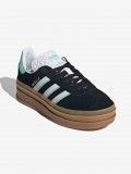 Adidas Gazelle Bold J Black and Green Suede Sneakers